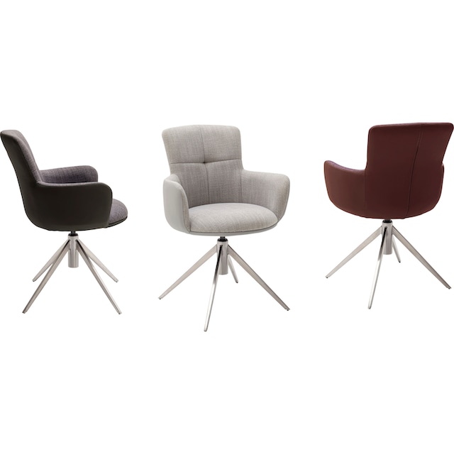 MCA furniture Esszimmerstuhl »Mecana«, (Set), 2 St., 2er Set Materialmix,  Stuhl 360° drehbar mit Nivellierung, bis 120 kg online kaufen