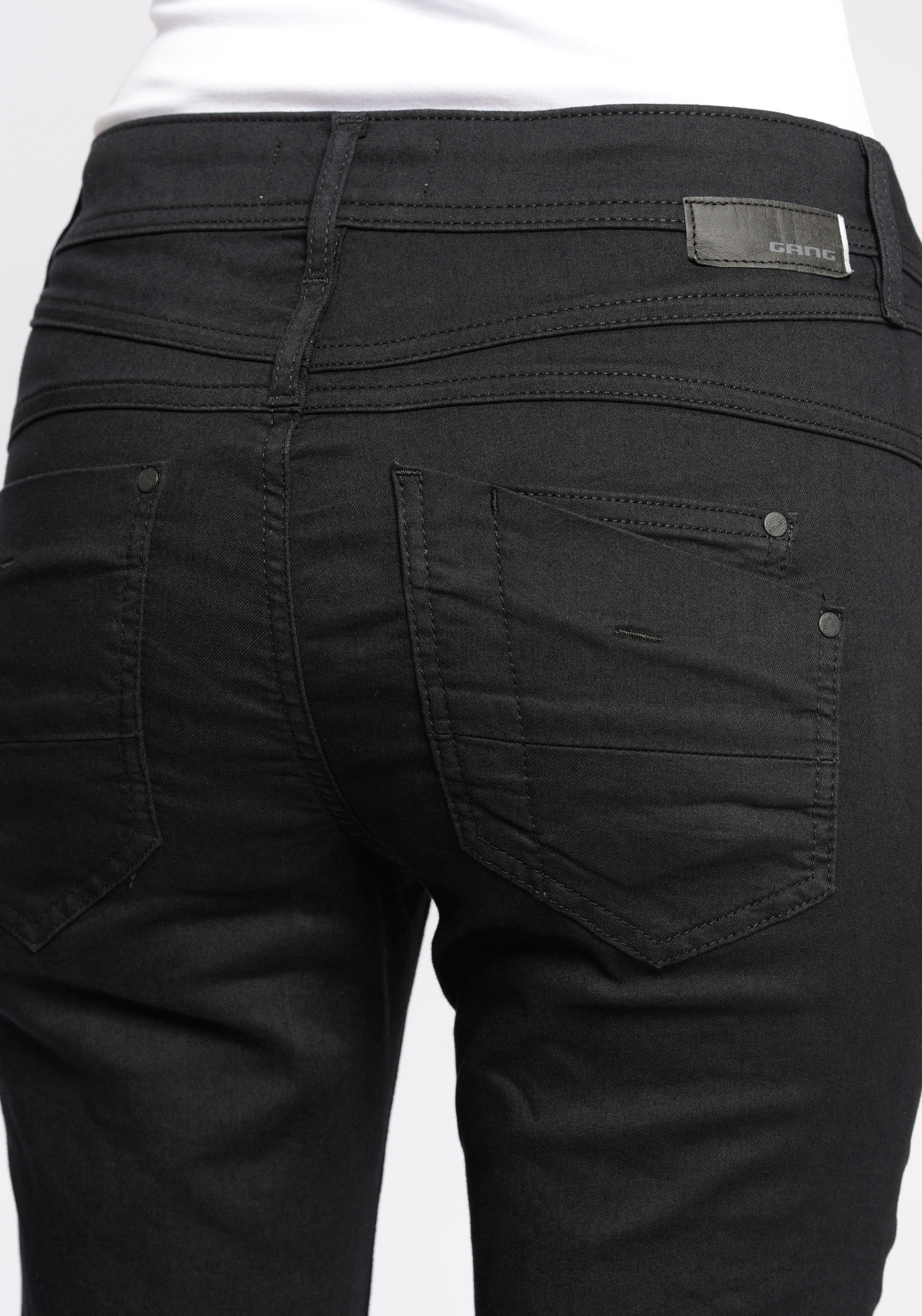 GANG 5-Pocket-Jeans »94Amelie«, aus Sweatdenim mit schrägen tief sitzenden Gesäßtaschen
