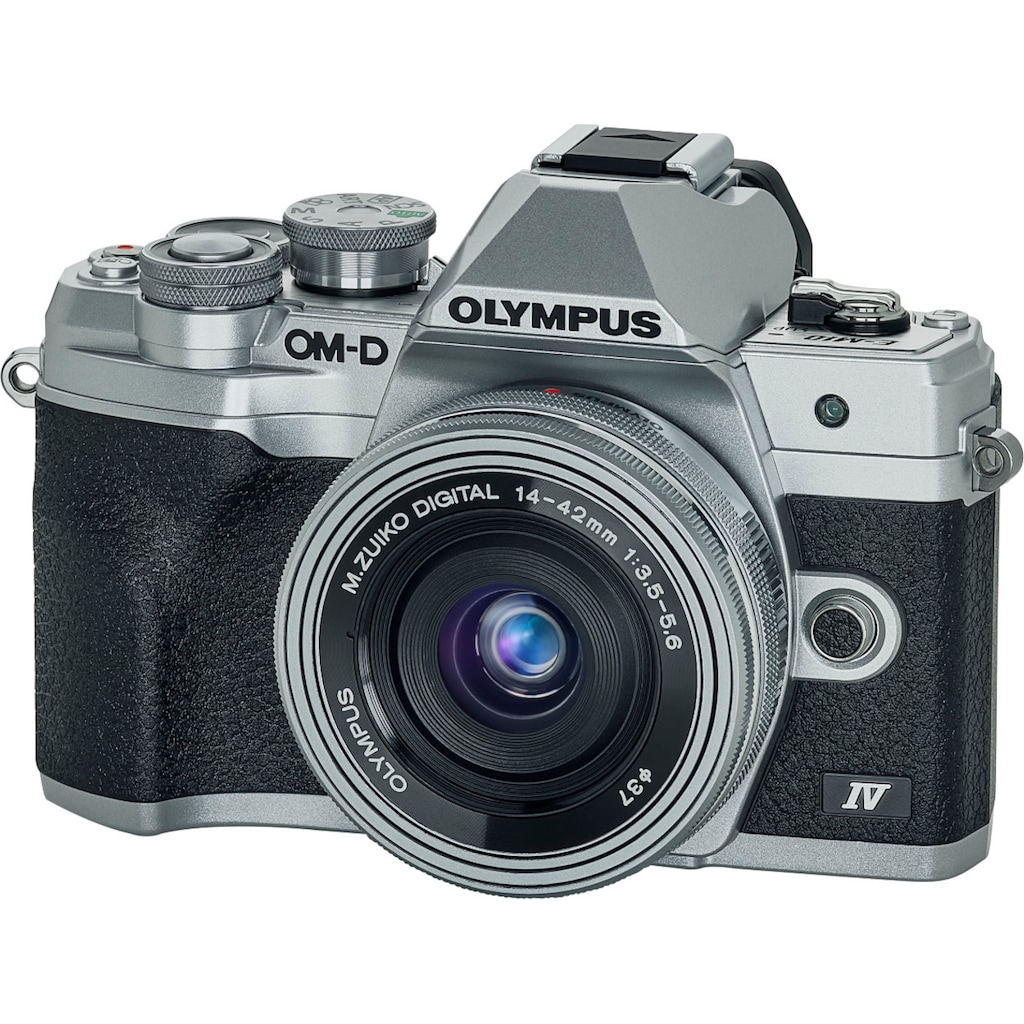 Olympus Systemkamera »E-M10 Mark IV«, M.Zuiko Digital ED 14‑42mm F3,5-5,6 EZ Pancake, 20,3 MP, Bluetooth-WLAN (WiFi)
