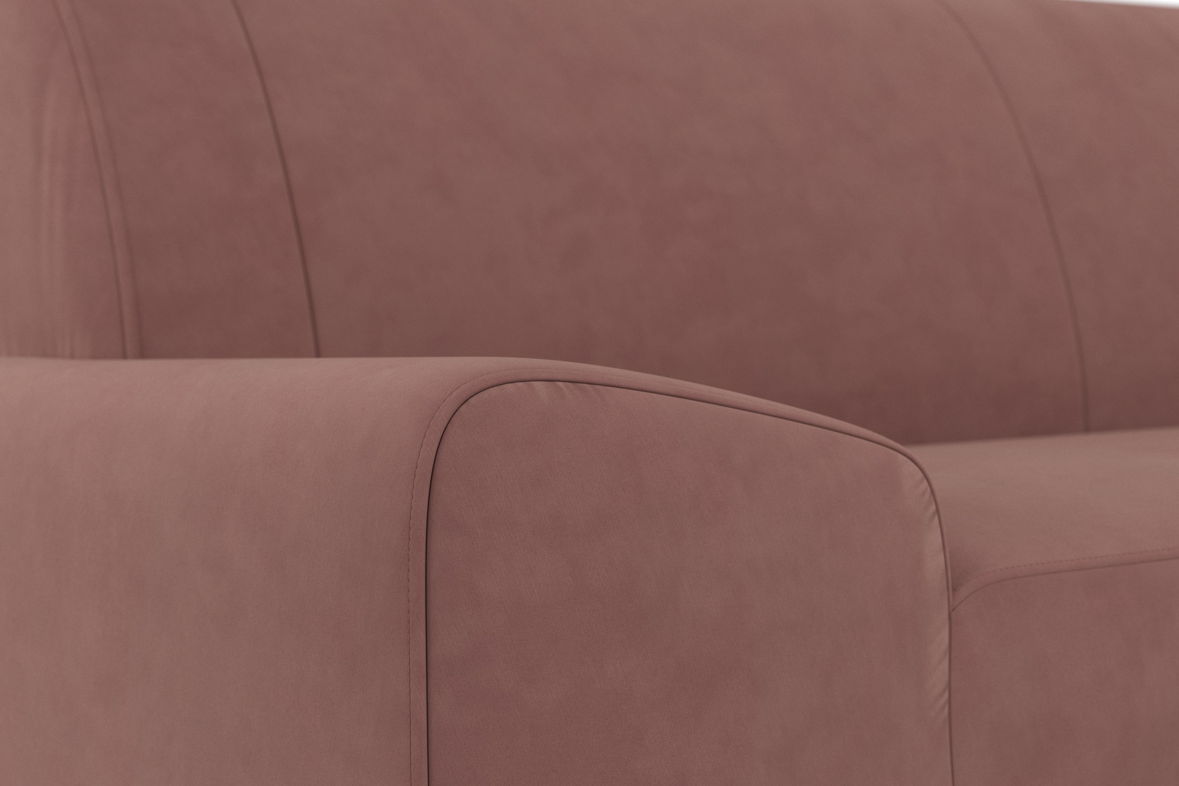 DOMO collection Ecksofa »Anzio L-Form, whlw. Bettfunktion, Federkern, hochwertig, Breite 271 cm«, Mit Bettfunktion, Recamiere rechts, Samtoptik, malve