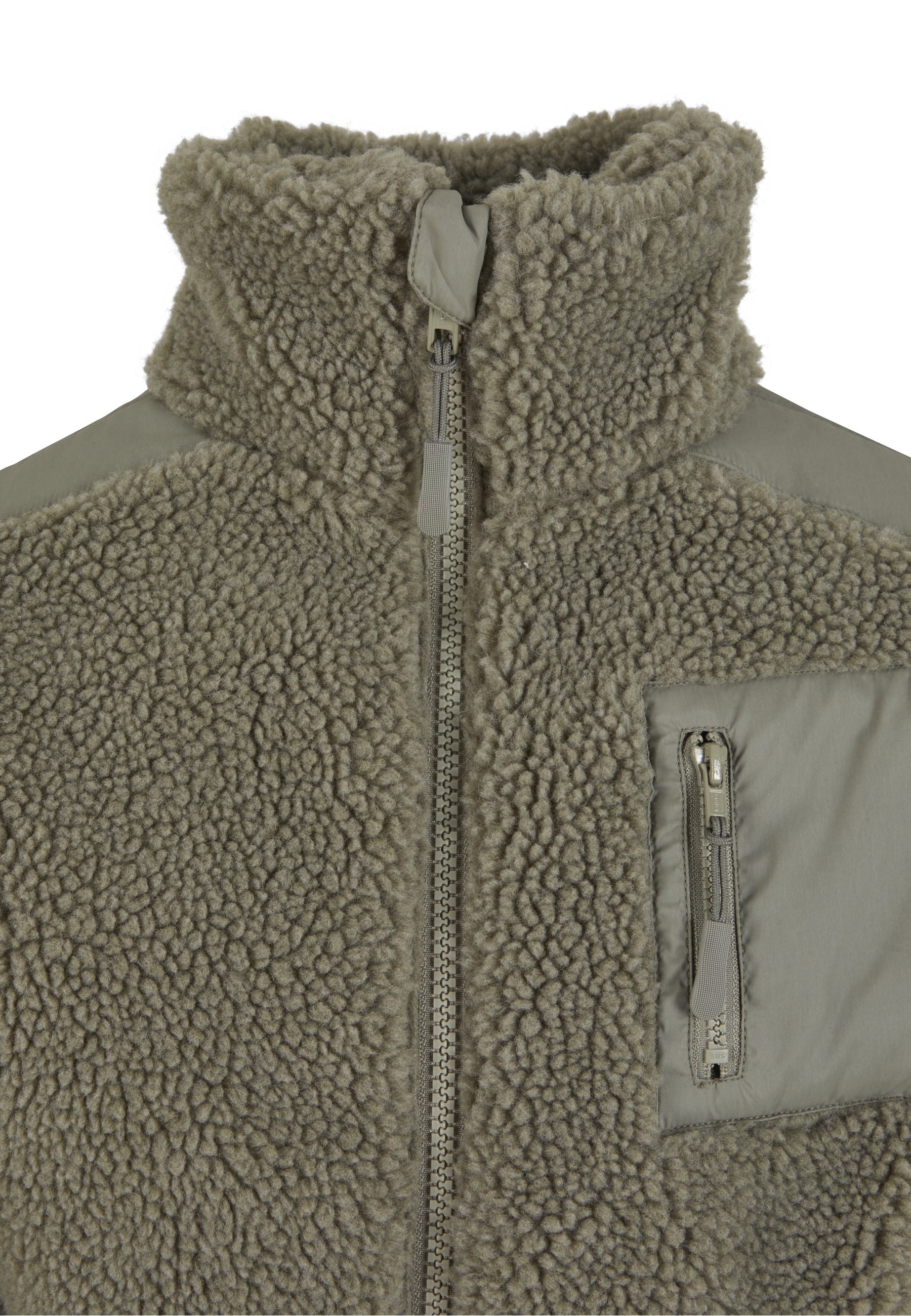 URBAN CLASSICS Winterjacke »Urban Classics Girls Sherpa Mix Jacket« 1 Stk. tlg. ohne Kapuze