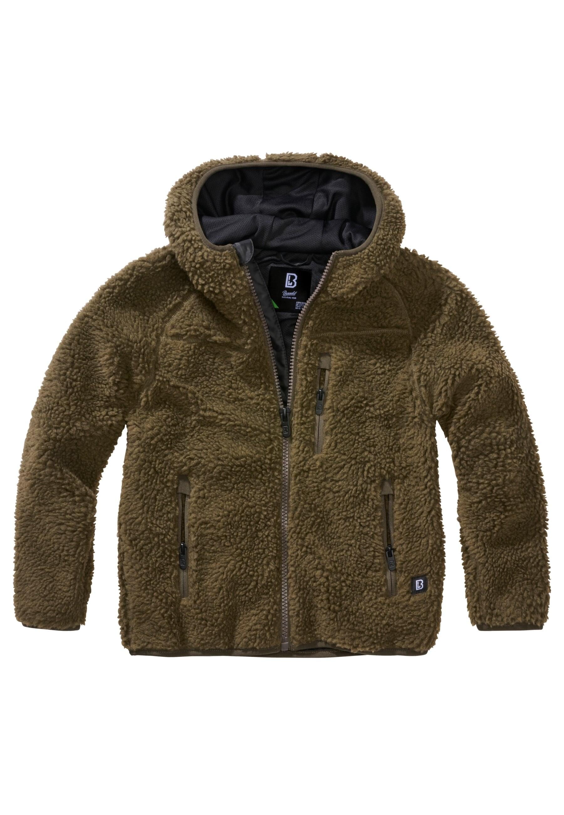 Brandit Allwetterjacke »Brandit Damen Kids Teddyfleecejacket Hood« 1 Stk. tlg. mit Kapuze