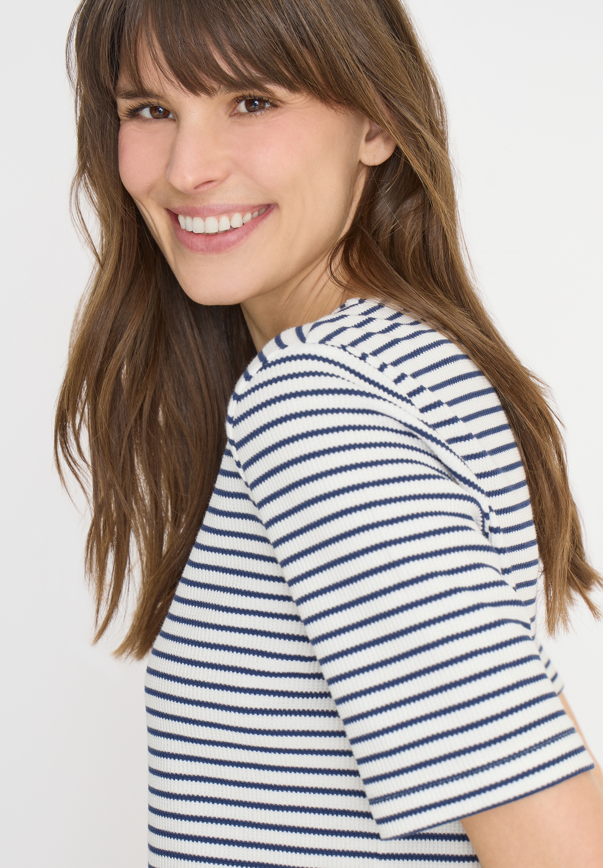 Cecil Kurzarmshirt Sommershirt in Streifen-Optik