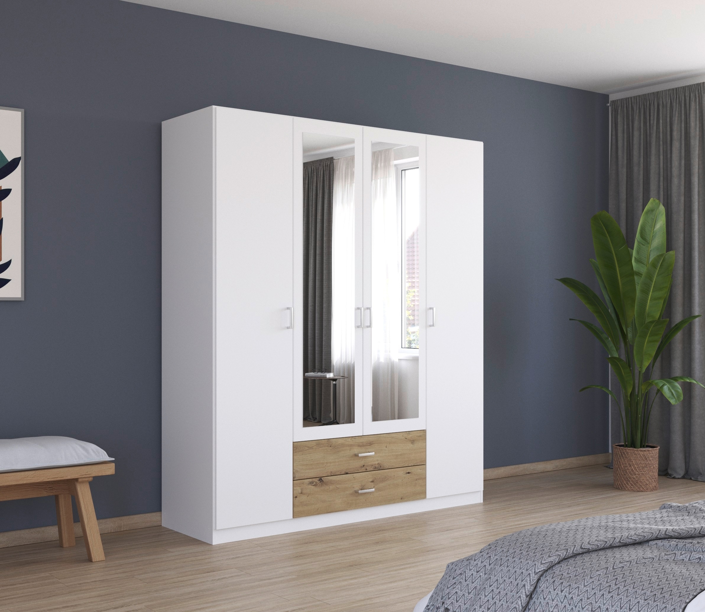 rauch Kleiderschrank "Schrank Garderobe Wäscheschrank GAMMA in 3 Breiten" v günstig online kaufen