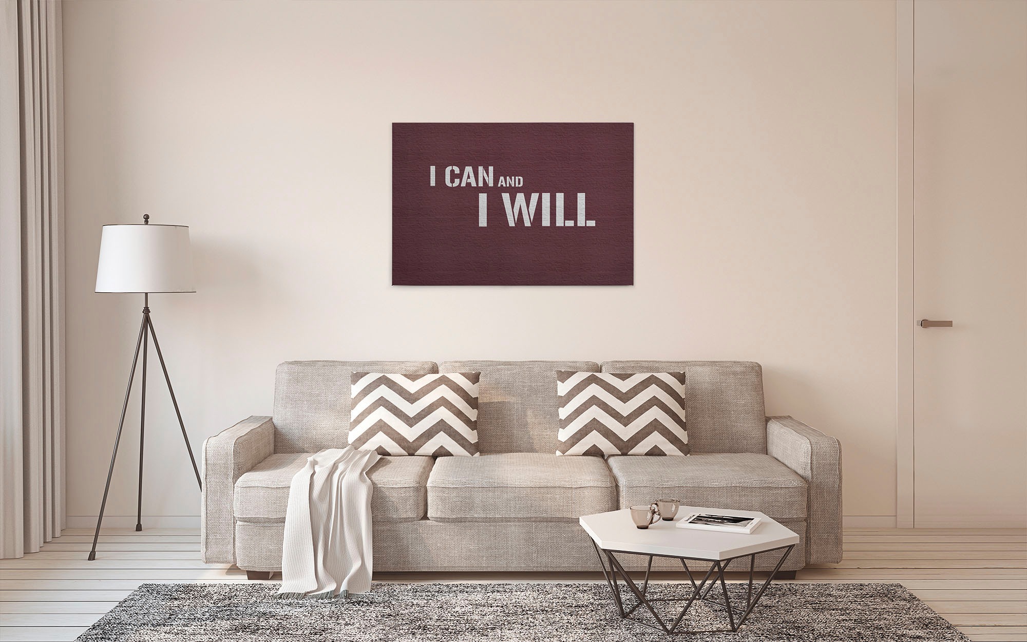 A.S. Création Leinwandbild »message 3«, Kunst-Sprüche-Kinder, (1 St.), Keilrahmen Bild Steinoptik Schriftzug Leinwand-Bild Wohnzimmer modern