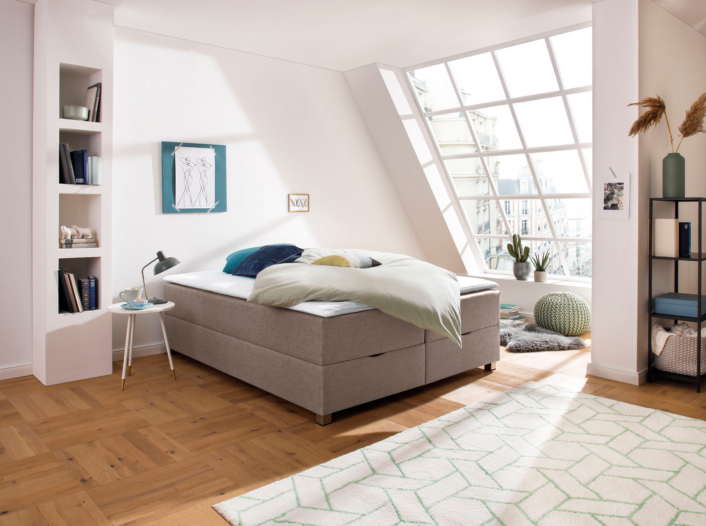 INOSIGN Boxbett »Alexis«, ohne Kopfteil - ideal für Räume mit Dachschrägen; in 4 Breiten