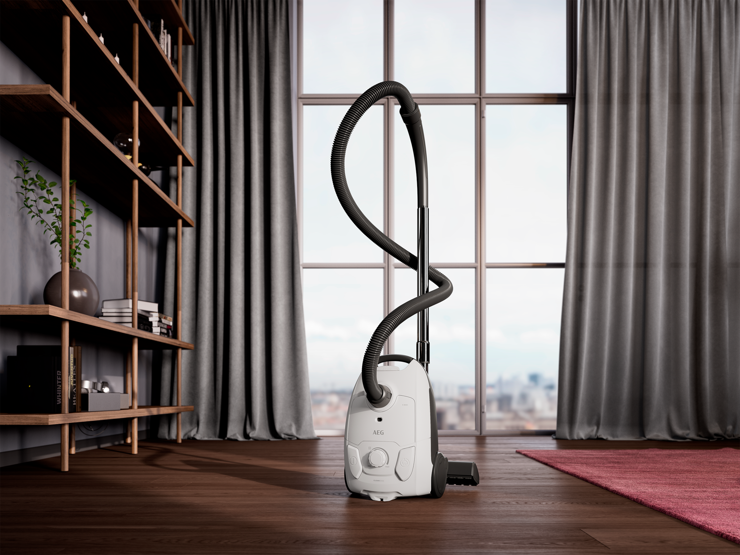 AEG Bodenstaubsauger »CLEAN 5000, hohe Saugleistung, AllFloor-Bodendüse«, 750 W, mit Beutel, AB51C1DB, aus 37 % Recyclingkunststoff, kompakte Größe