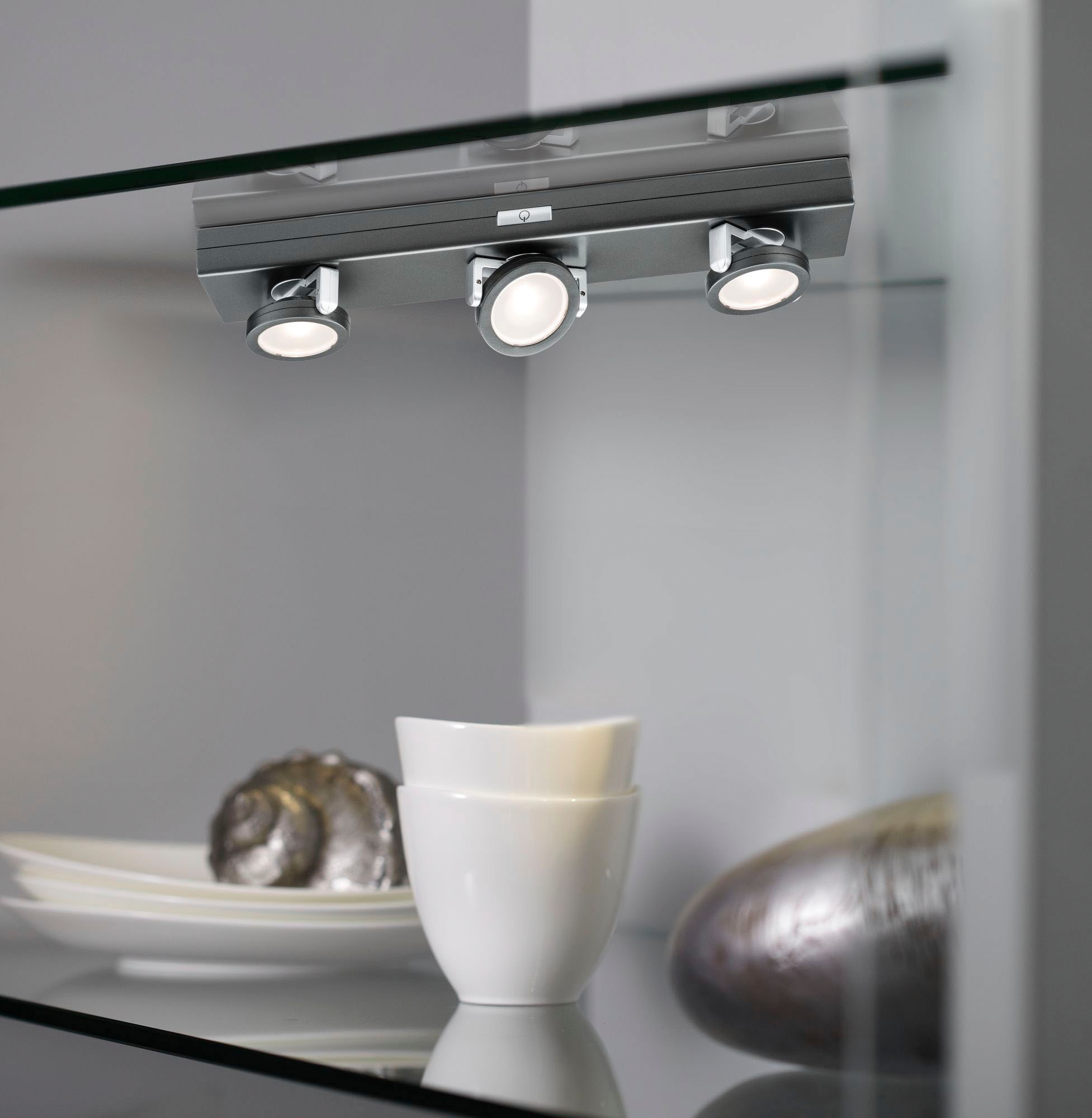 Paulmann Unterschrankleuchte »LED Rotate 3er-Spot dimmbar batteriebetrieben«, 3 flammig, LED Rotate 3er-Spot dimmbar batteriebetrieben