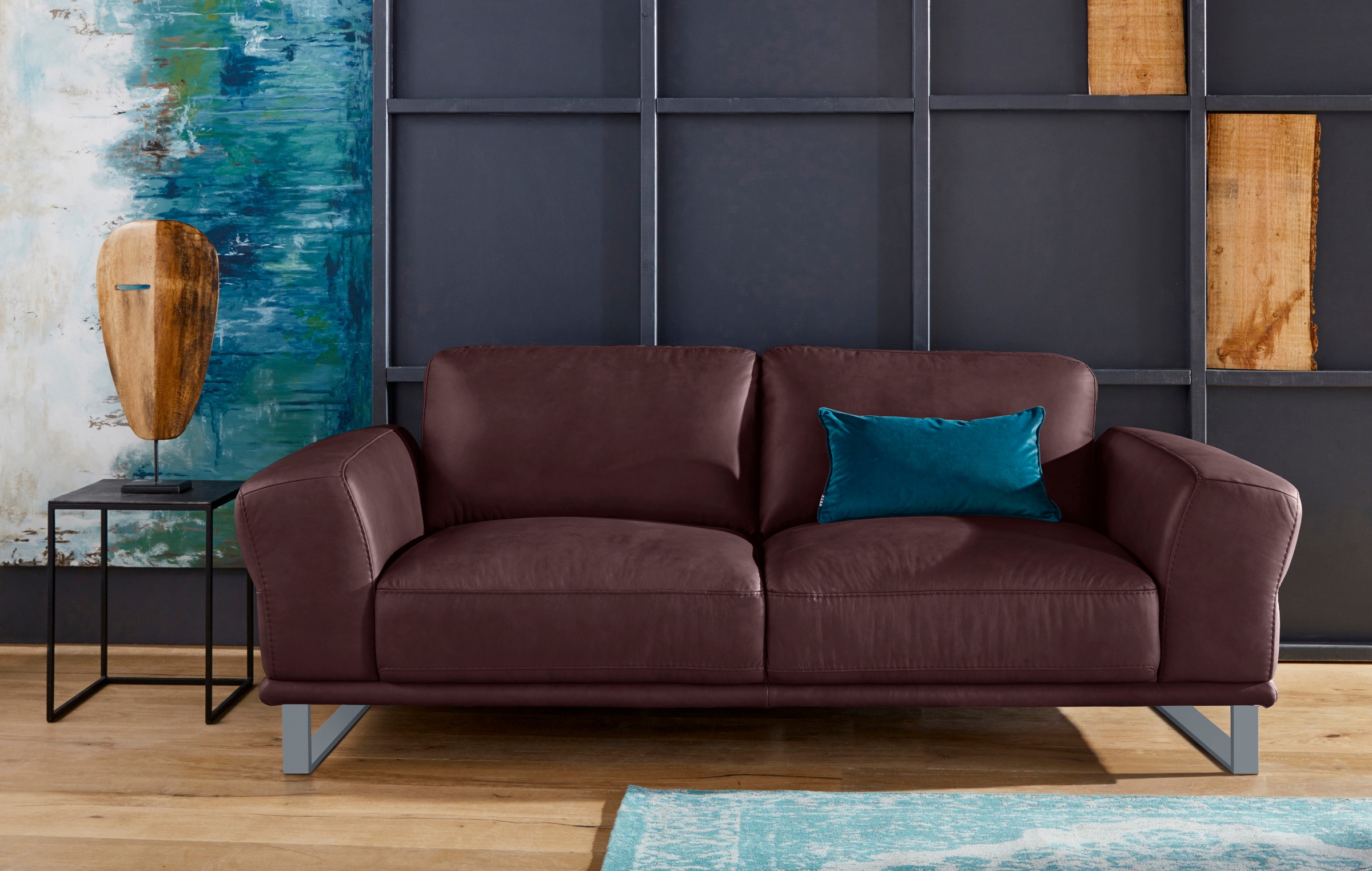 W.SCHILLIG 2,5-Sitzer »montanaa«, mit Metallkufen in Silber matt, Breite 212 cm
