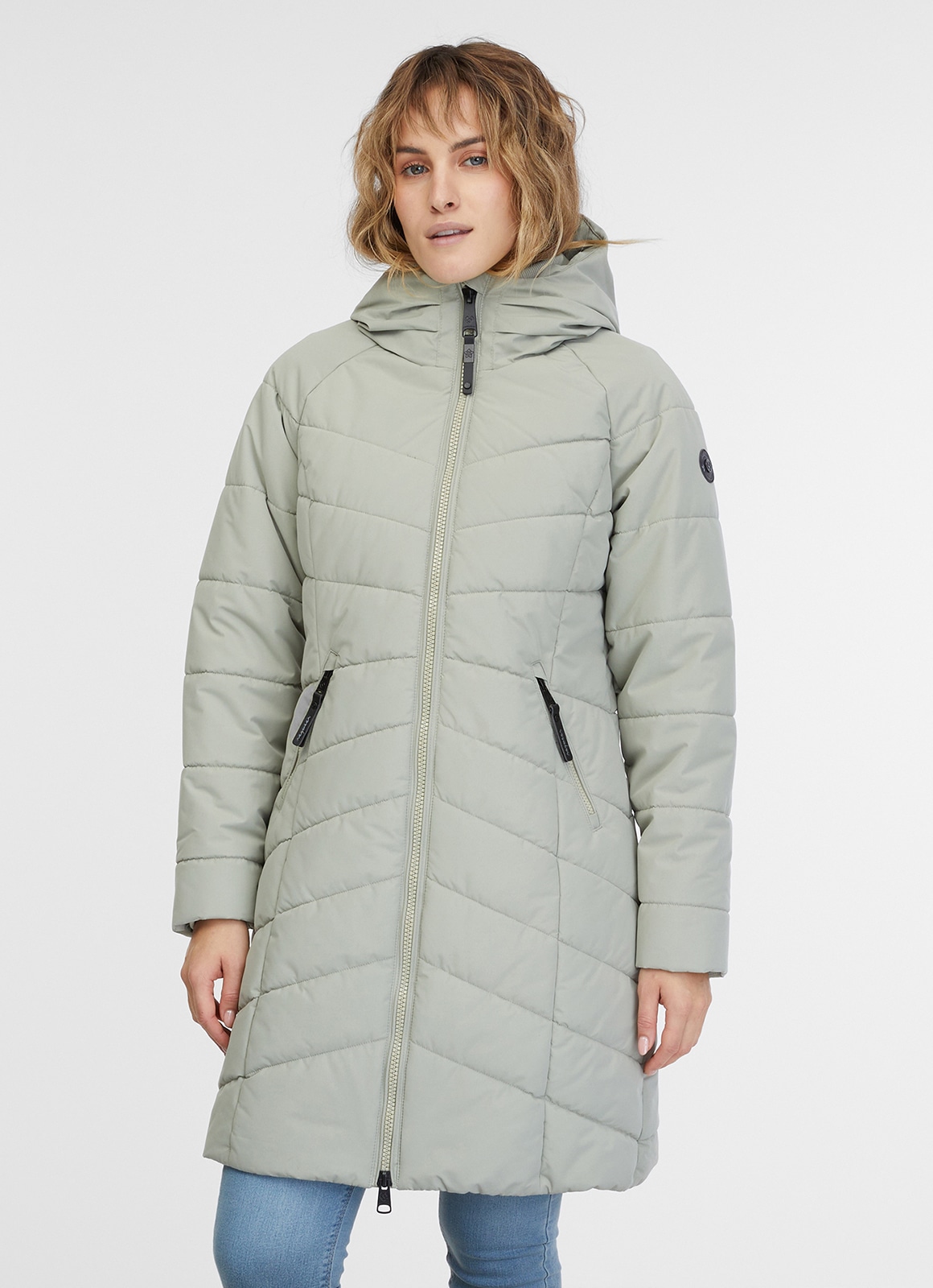 Steppjacke »DIZZIE COAT«, mit Kapuze, wasserabweisender Steppmantel für den Übergang...