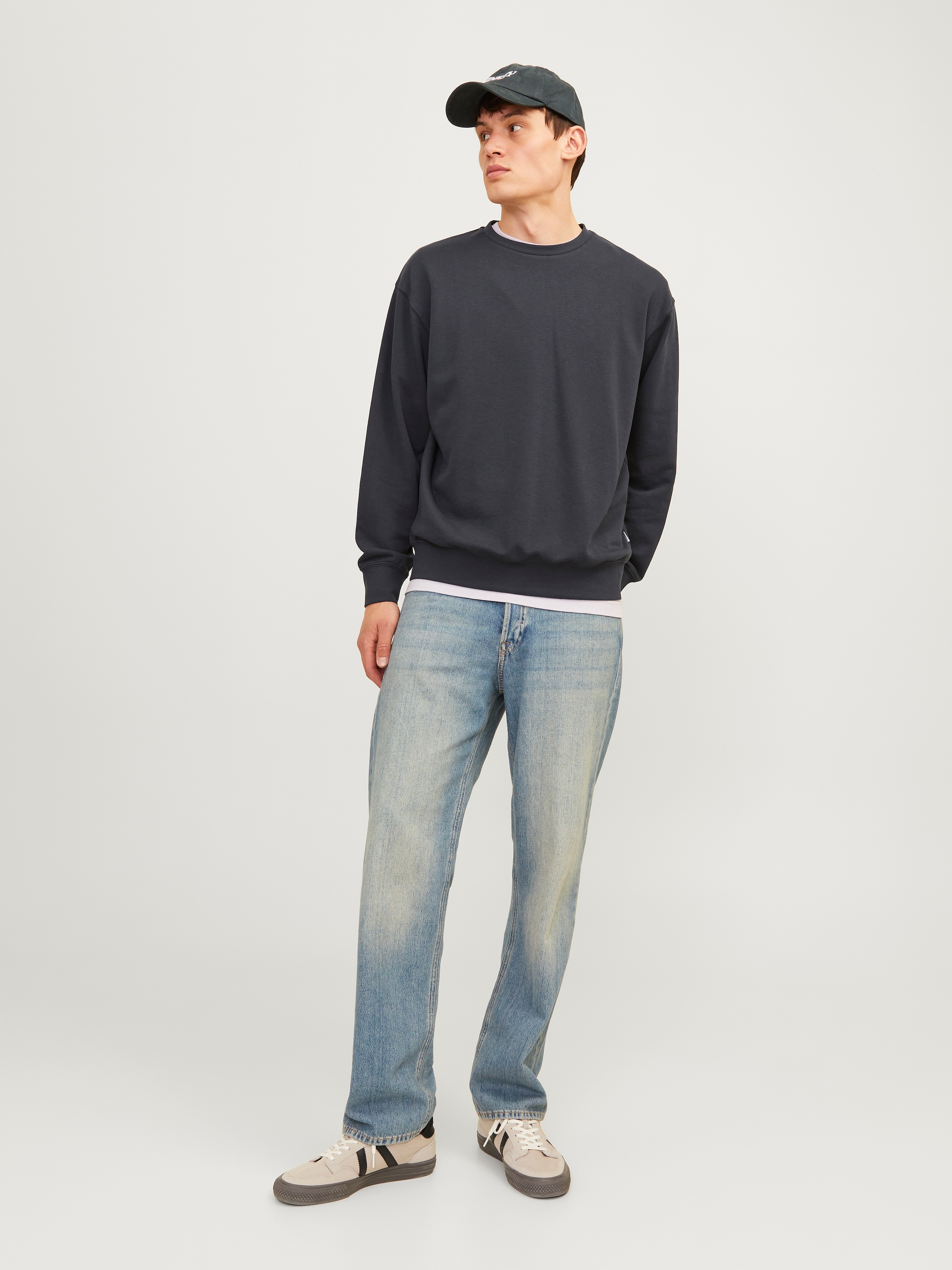 Jack & Jones Sweatshirt »JJECHARGE SWEAT CREW NECK NOOS«, mit Rippbündchen
