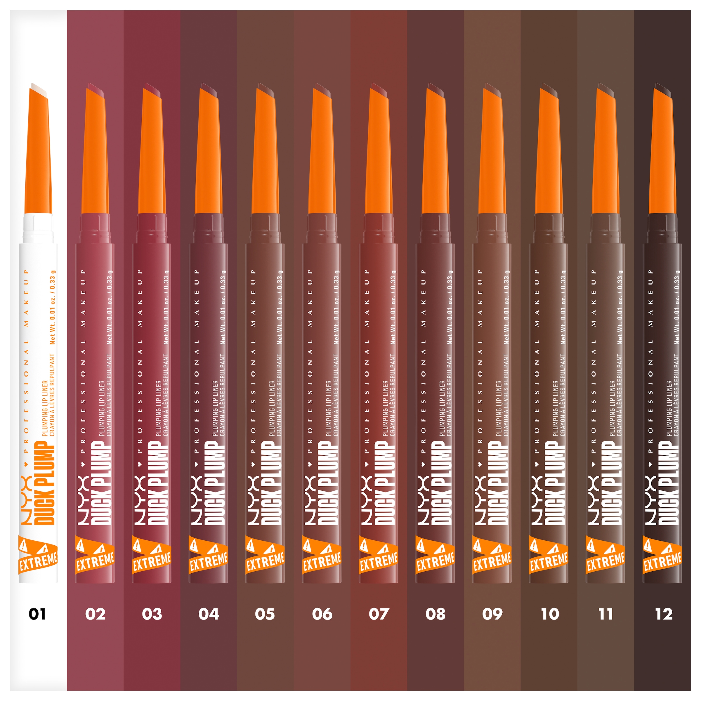 NYX Lippenstift »Professional Makeup Duck Plump Plumping Lip Liner Lippenkonturenstift«, Transparent, polstert die Lippen natürlich auf, angeschrägte Spitze.