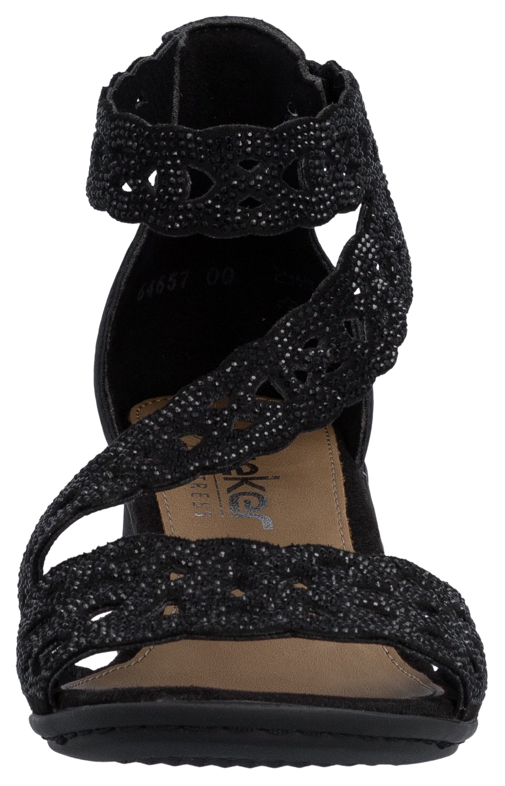 Rieker Sandalette  Festtagsschuh, Blockabsatz, mit praktischem Klettverschluss