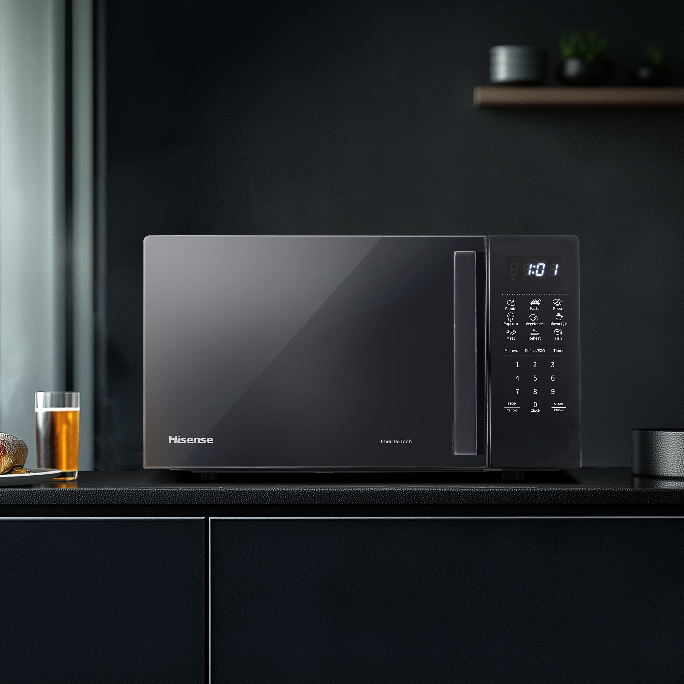 Hisense Mikrowelle »H20MOBS4I«, Mikrowelle, 1050 W, Inverter Technologie