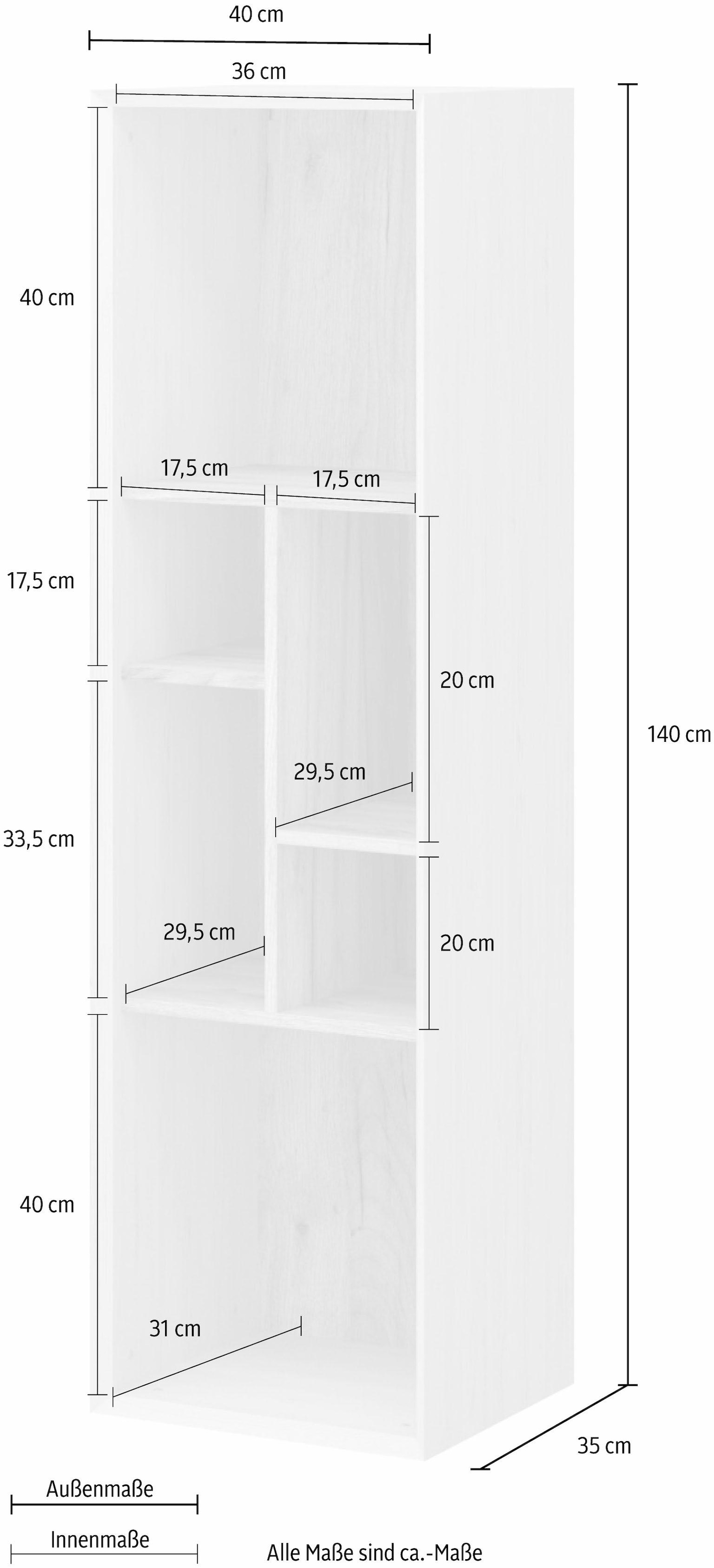 GERMANIA Wandregal »Calvi«, Höhe 140 cm online kaufen