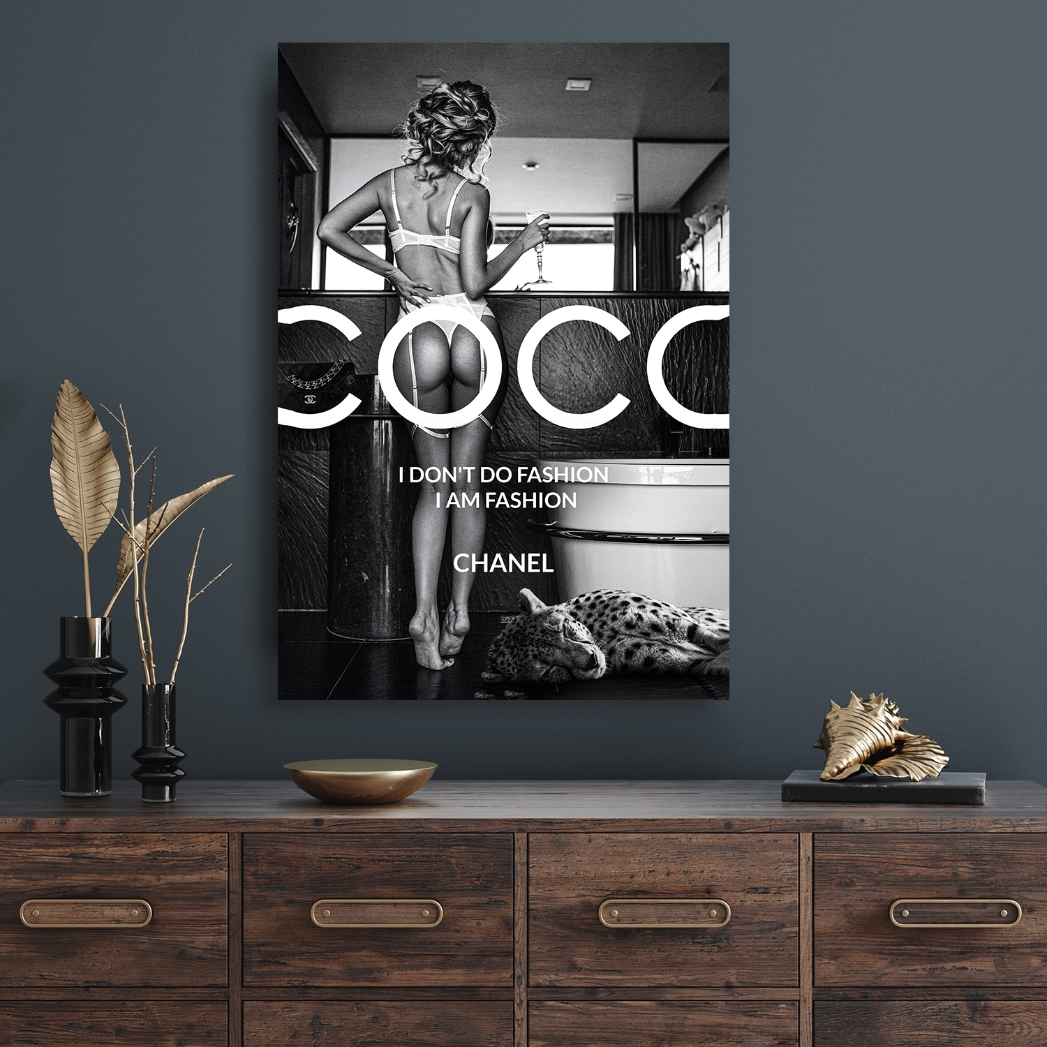 Affengeilebilder Leinwandbild »Coco Fashion by Adrian Vieriu auf Keilrahmen gespannt« 1 Stk. tlg. Kunstdruck Wandbild Bild in verschiedenen Formaten