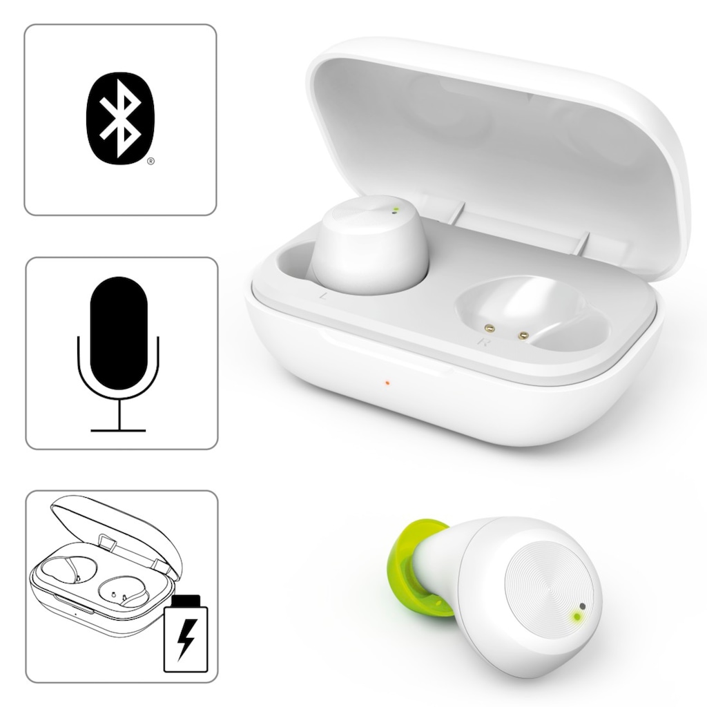 Hama Bluetooth-Kopfhörer »Bluetooth-Kopfhörer True Wireless In-Ear Sprachsteuerung«