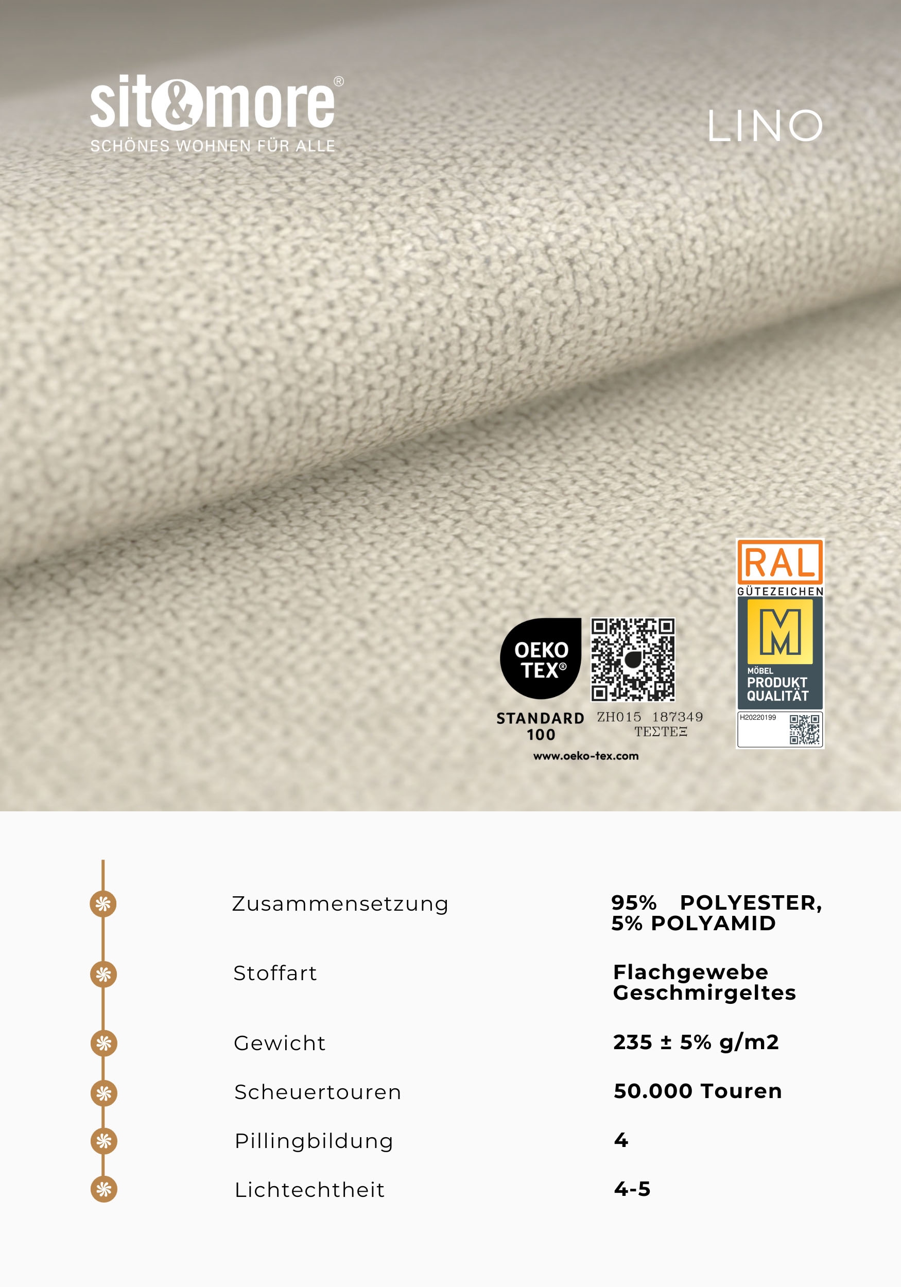 sit&more Ecksofa »Scrabble« Modernes Design in verschiedenen Stoffarten