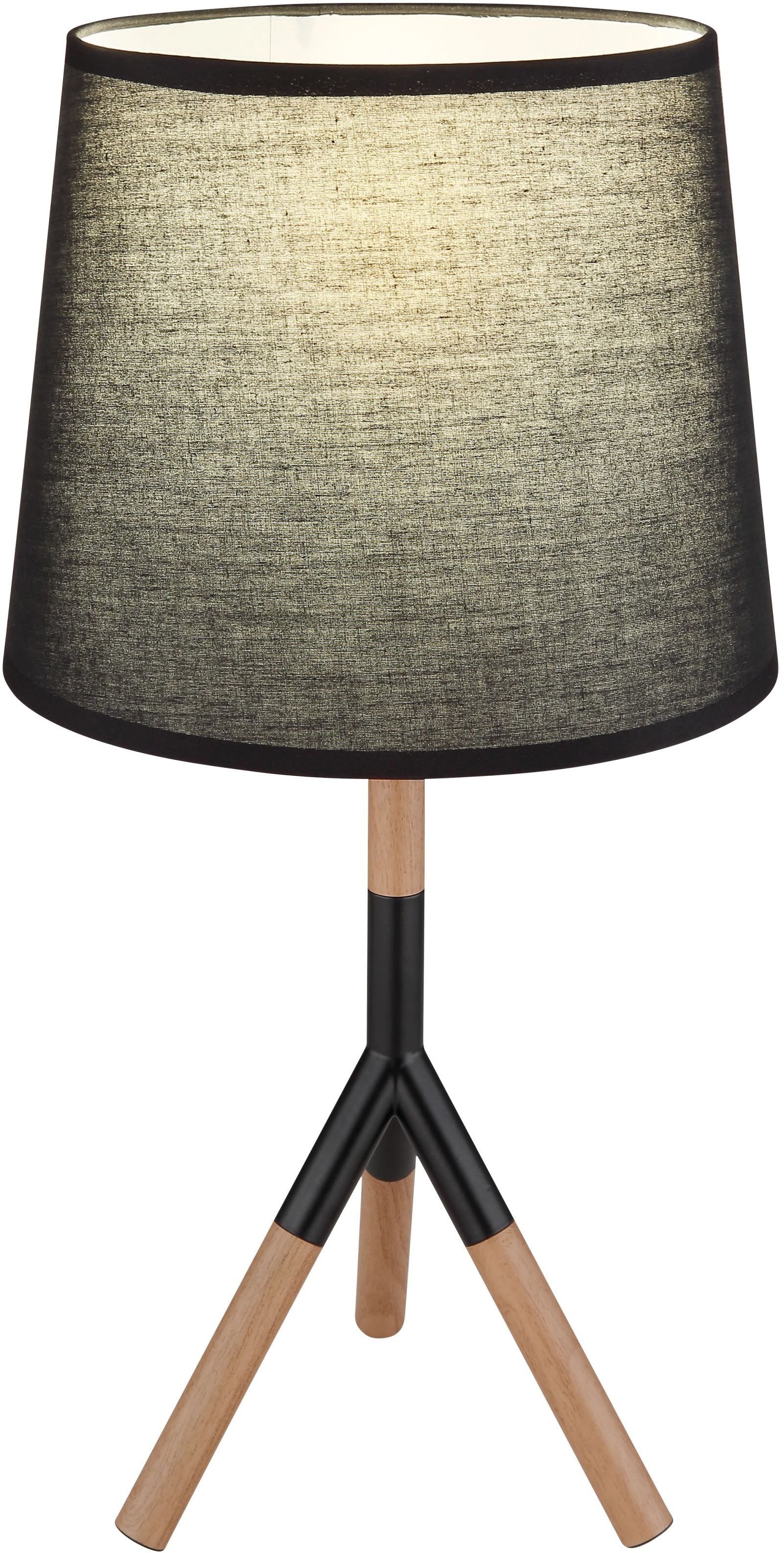 GLOBO LIGHTING LED Tischleuchte »KIKKI«, 1 flammig, Leuchtmittel E27 | ohne Leuchtmittel, zylindrischer Sockel und halbrunden Schirm