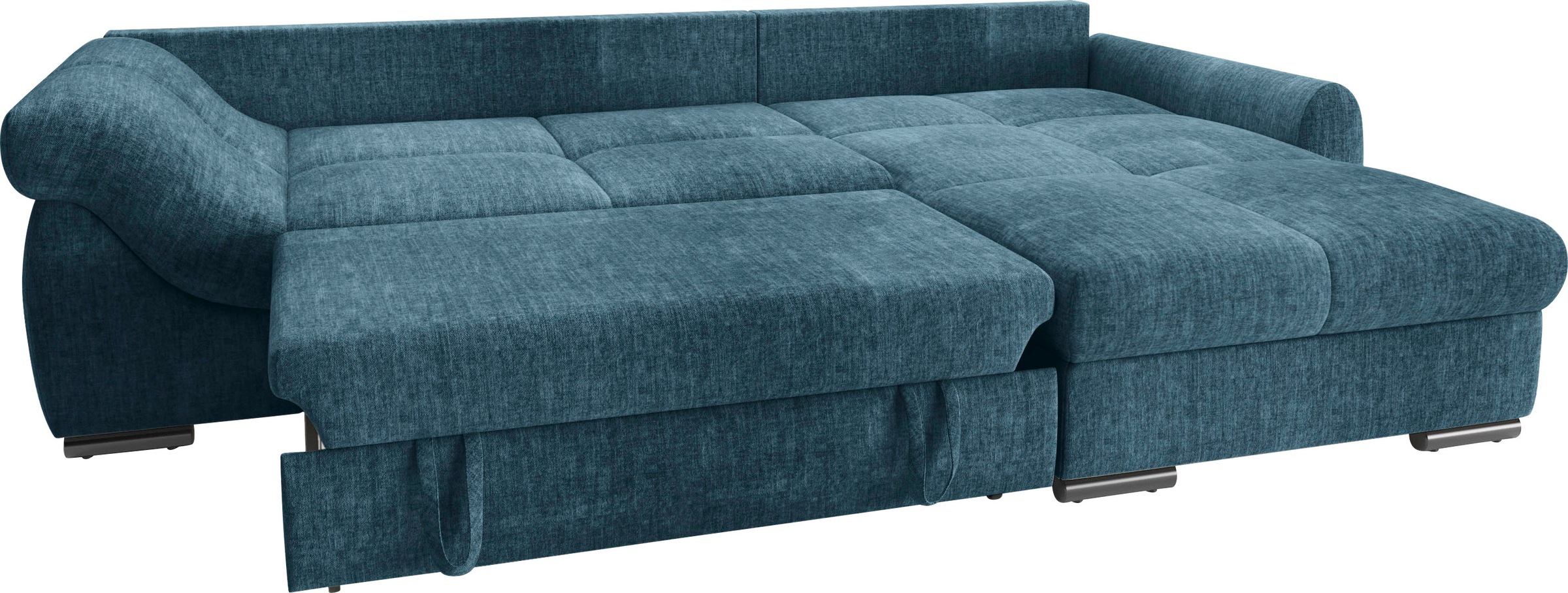 Mr. Couch Ecksofa »Livorno DuraFlex L-Form«, inkl. Hochschläfer-Bettauszug, XL-Bettkasten weiß beschichtet