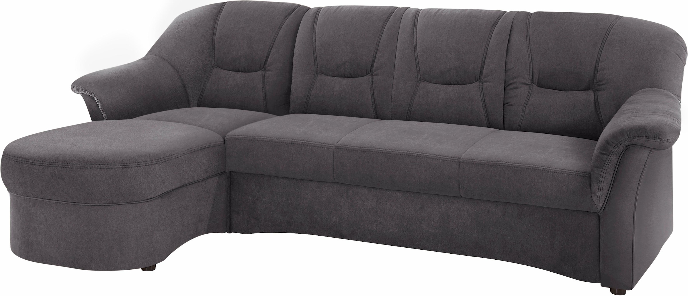 DOMO collection Ecksofa »Sarafina zeitlos und komfortabel, optional mit Federkern, L-Form«, wahlweise mit Bettfunktion