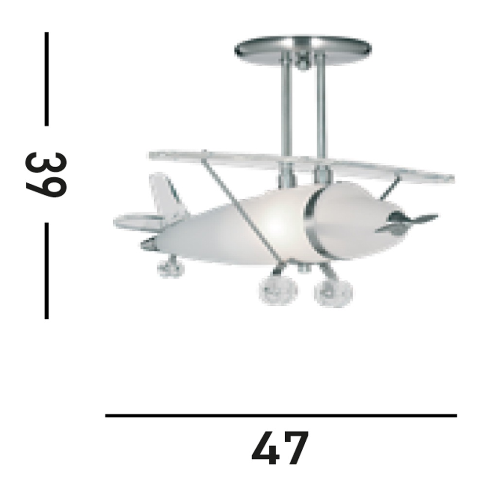 Searchlight Deckenleuchte »Novelty Airplane Pendant  -  Metal, Acrylic & Glass« E27 1 Stk.