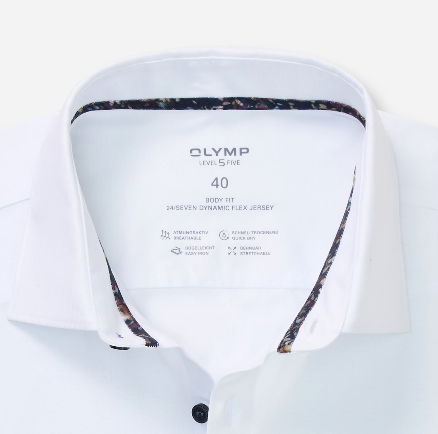 OLYMP Langarmhemd »Level Five 24/Seven« Businesshemd, body fit, New York Kentkragen, Jersey