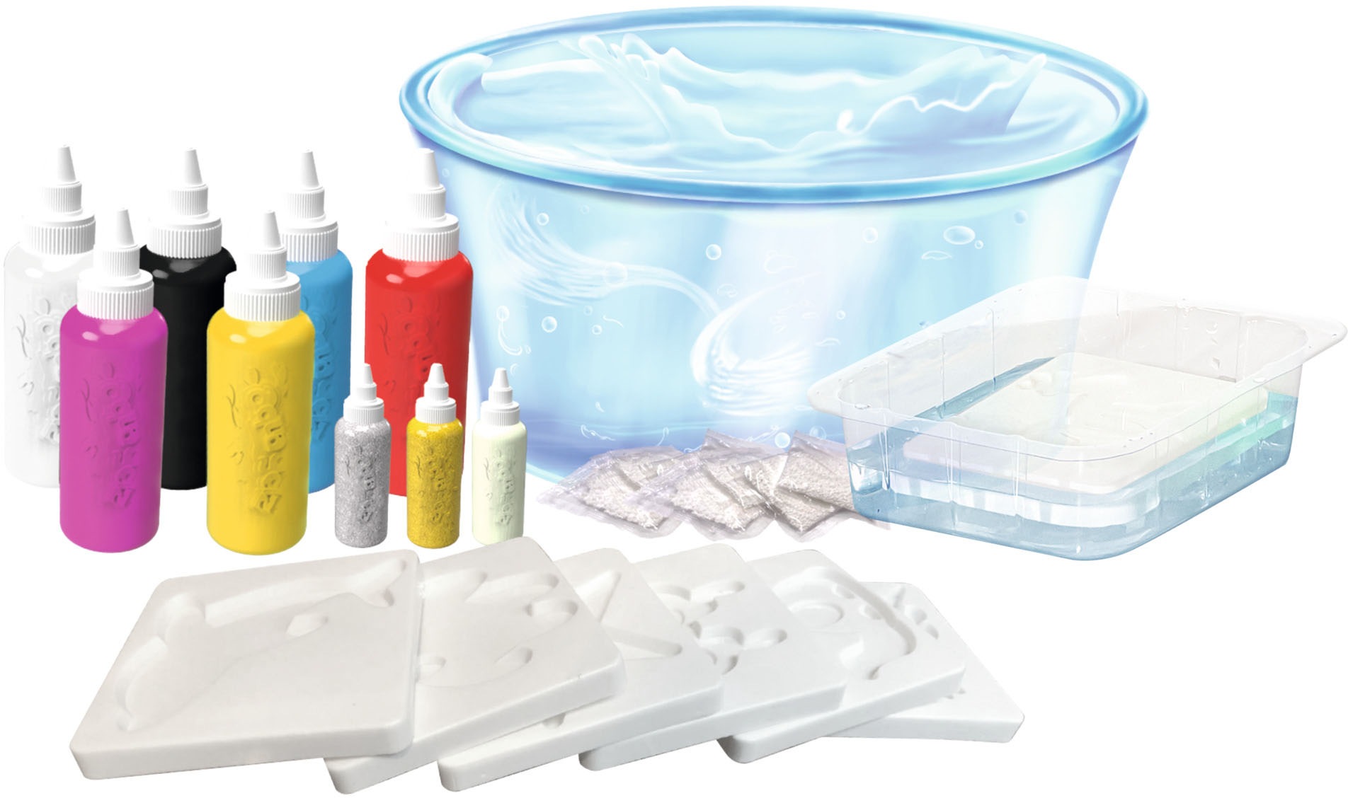SIMBA Kreativset »Aqua Gelz Deluxe Set«, (Set), mit Glitzer und Glow in the Dark Effekt