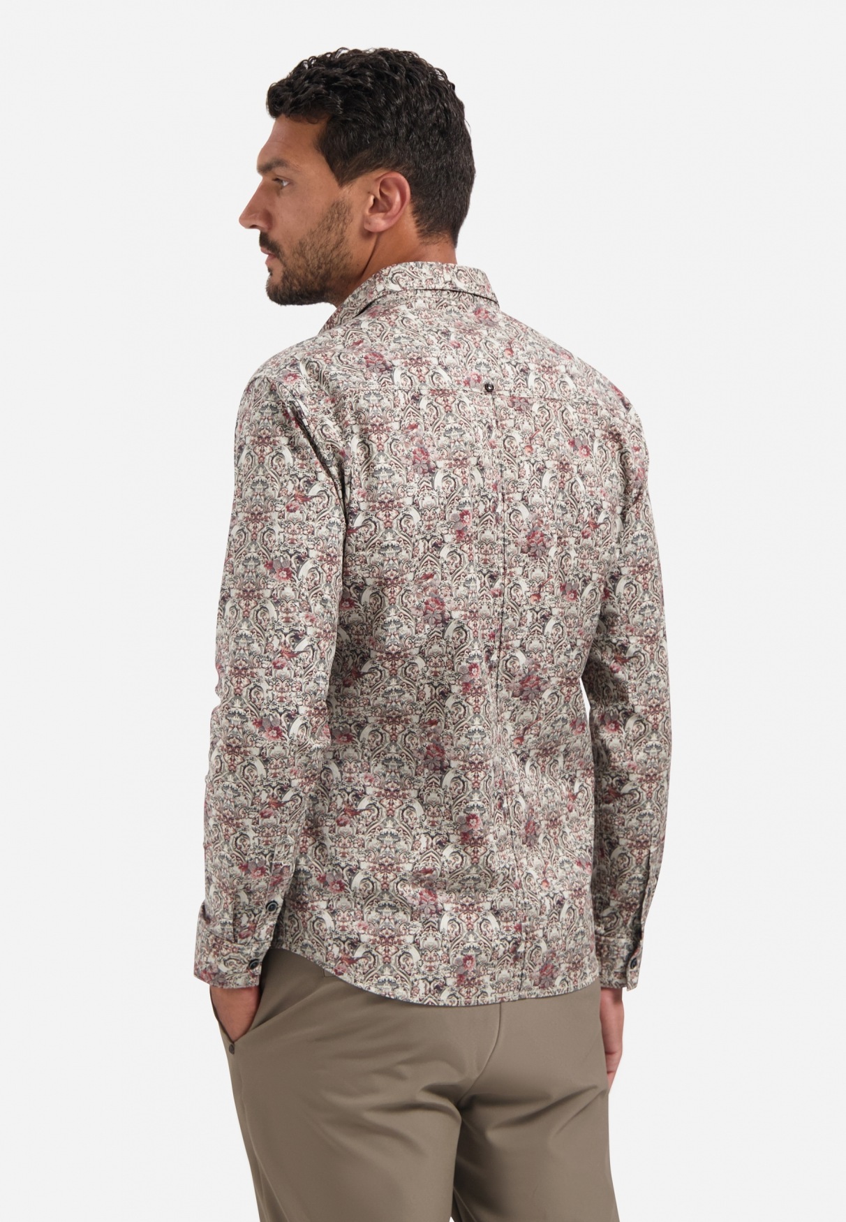 NO EXCESS Langarmhemd »No Excess Bedrucktes Hemd Shirt Stretch Allover Printed«