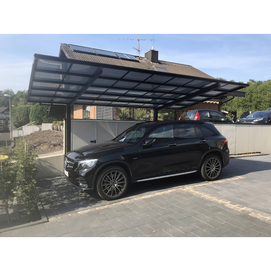 Ximax Einzelcarport »Linea Typ 60 Sonderbreite XS-schwarz«, Aluminium, 227 cm, schwarz