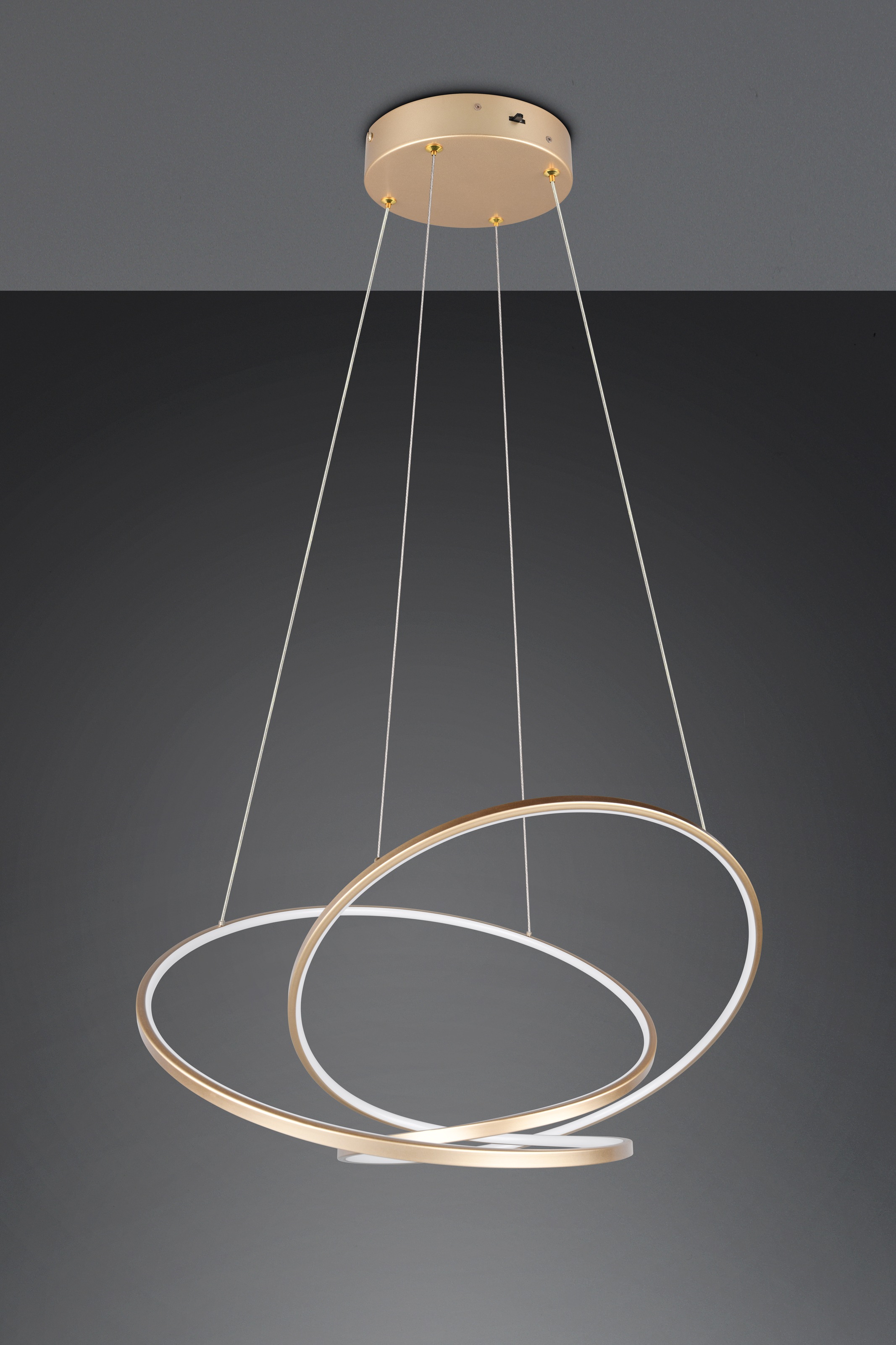 TRIO Leuchten LED Pendelleuchte »DARVIN, LED Hängelampe 52W 6700 Lumen, dimmbar, Lichtfarbe einstellbar«, 1 flammig, Leuchtmittel LED-Board | LED fest integriert, CCT 2300/3000/4000K warmweiß-kaltweiß, höhenverstellbar bis max 150cm