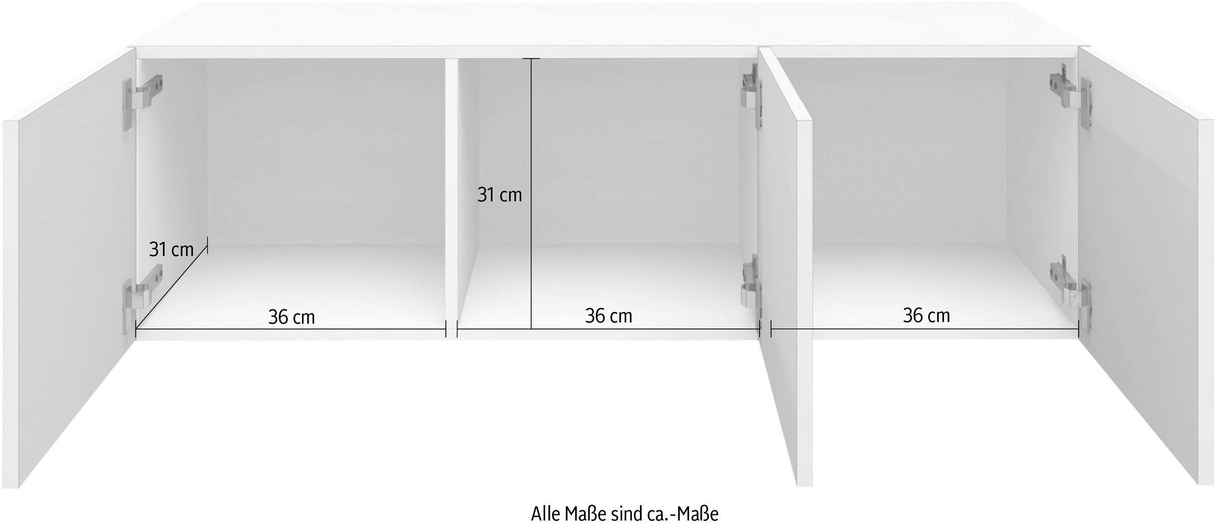 borchardt Möbel Lowboard »Vaasa«, Breite 114 cm, nur hängend