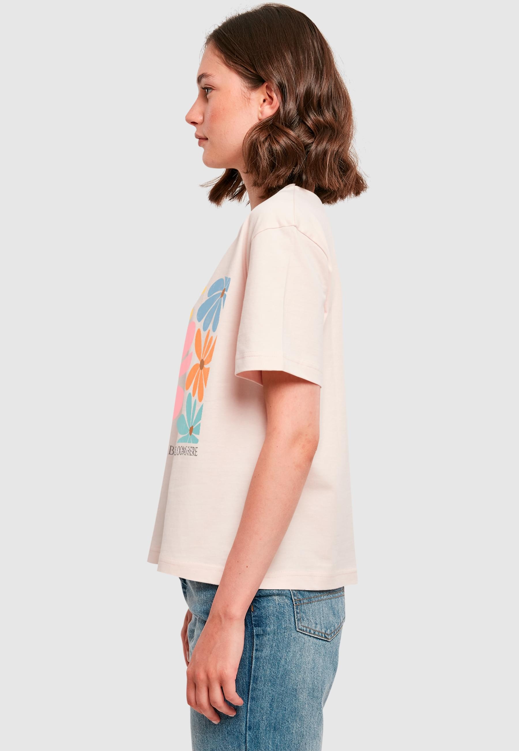 Merchcode T-Shirt »Merchcode Ladies Happiness Blooms Here Tee« 1 Stk. tlg.