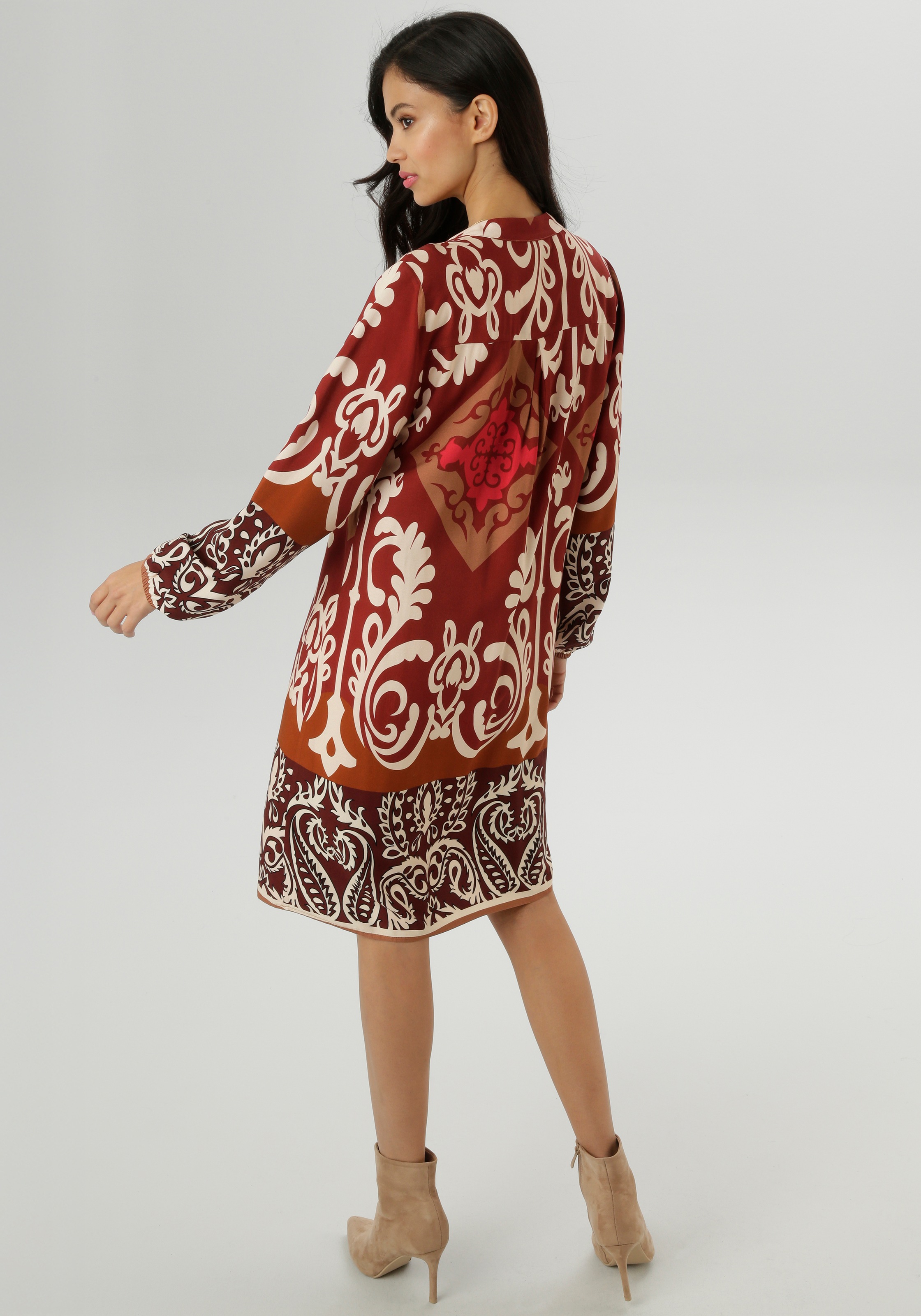 Aniston SELECTED Blusenkleid, mit Ornament-Druck Allover - NEUE KOLLEKTION