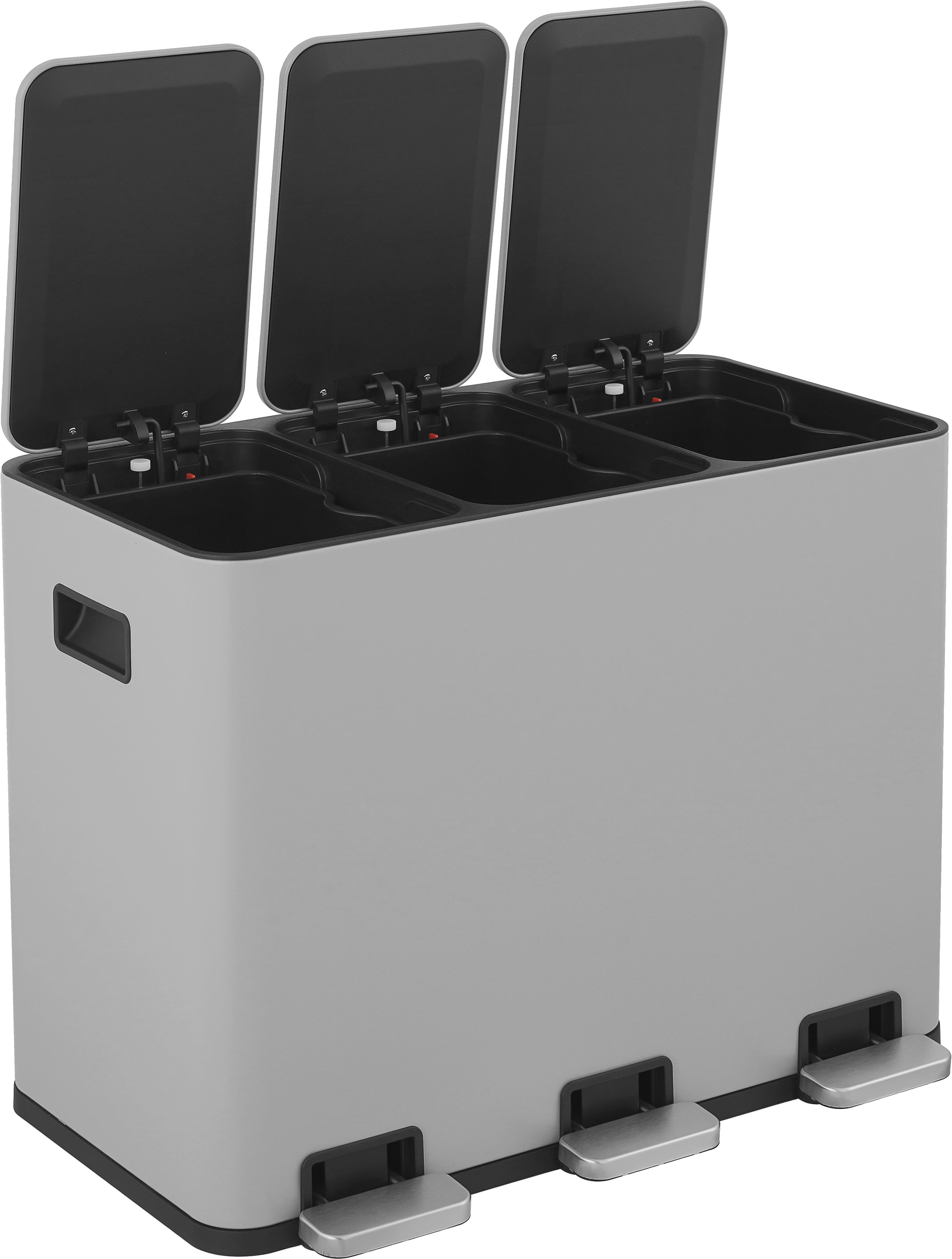 OTTO home Mülleimer »Garrin, Soft Close, Fassungsvermögen 3x 15 Liter« 3 Behälter Mülltrennsystem mit 3 separaten Innenbehältern und Fußtrittpedalen