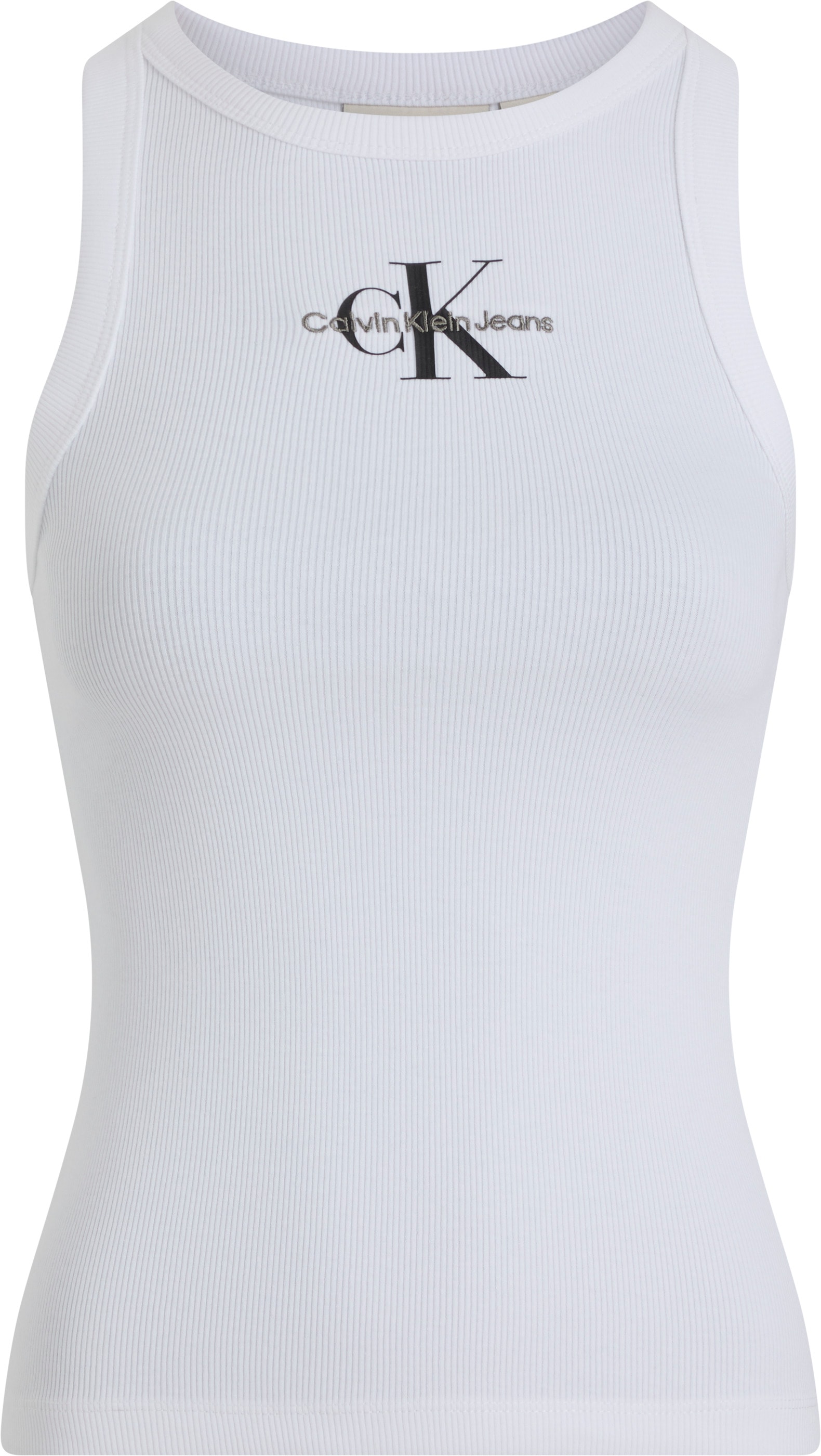 Calvin Klein Jeans Tanktop »MONOLOGO RIB TANK TOP«, mit Logostickerei