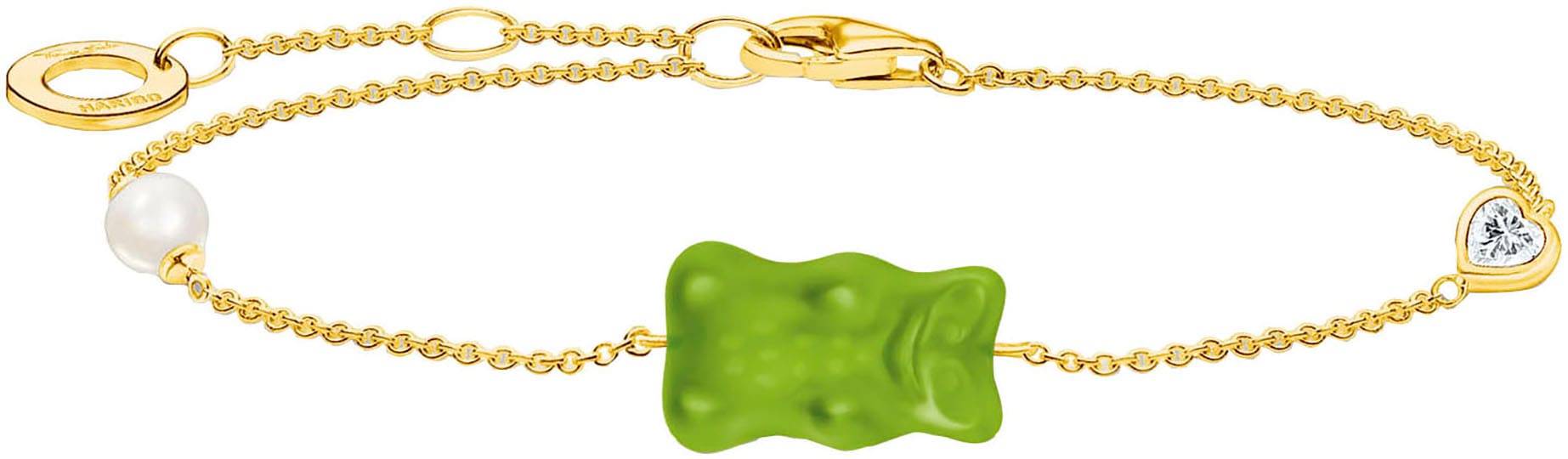 Thomas Sabo Armband »Thomas Sabo X Haribo Schmuck, Armband Mit Goldbär« Mit Kristallglas, Zirkonia (synth.) - Mit Süßwasserzuchtperle