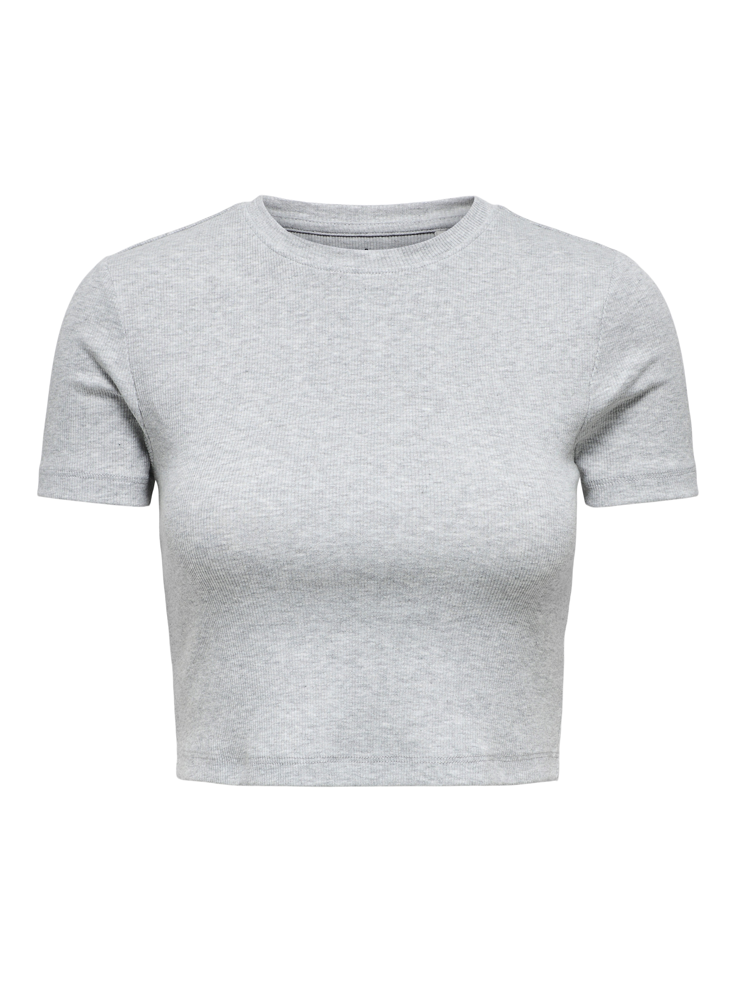 ONLY Kurzarmshirt »ONLBETTY S/S O-NECK SHORT TOP CC JRS«, mit geripptem Stoff