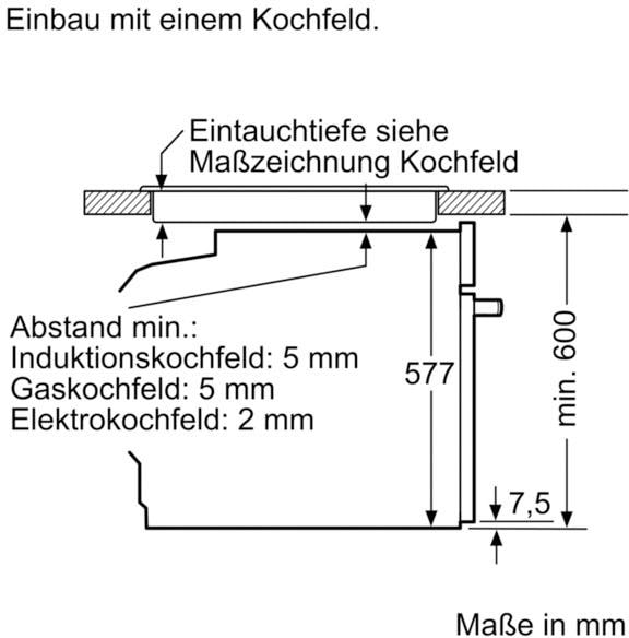 SIEMENS Einbaubackofen »HB634GBW1«, HB634GBW1, mit Teleskopauszug nachrüstbar, ecoClean, mit ecoClean