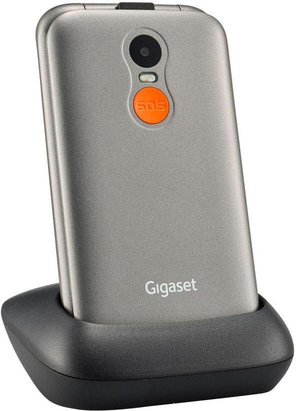 Gigaset Klapphandy »GL590«, Titan-silber, 7,3 cm/2,8 Zoll, 3 MP Kamera