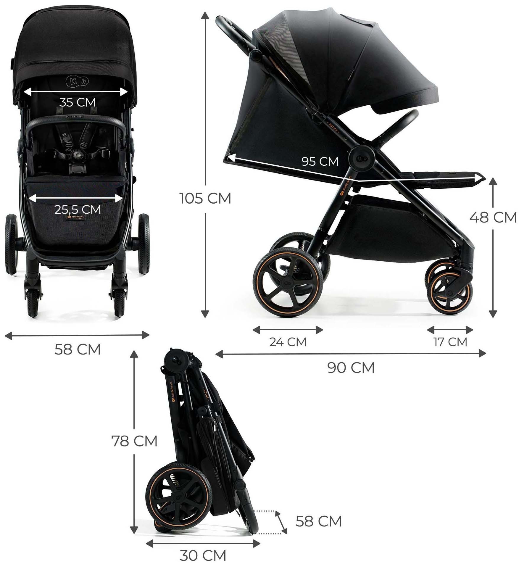 Kinderkraft Kinder-Buggy »MITZY« 27 kg