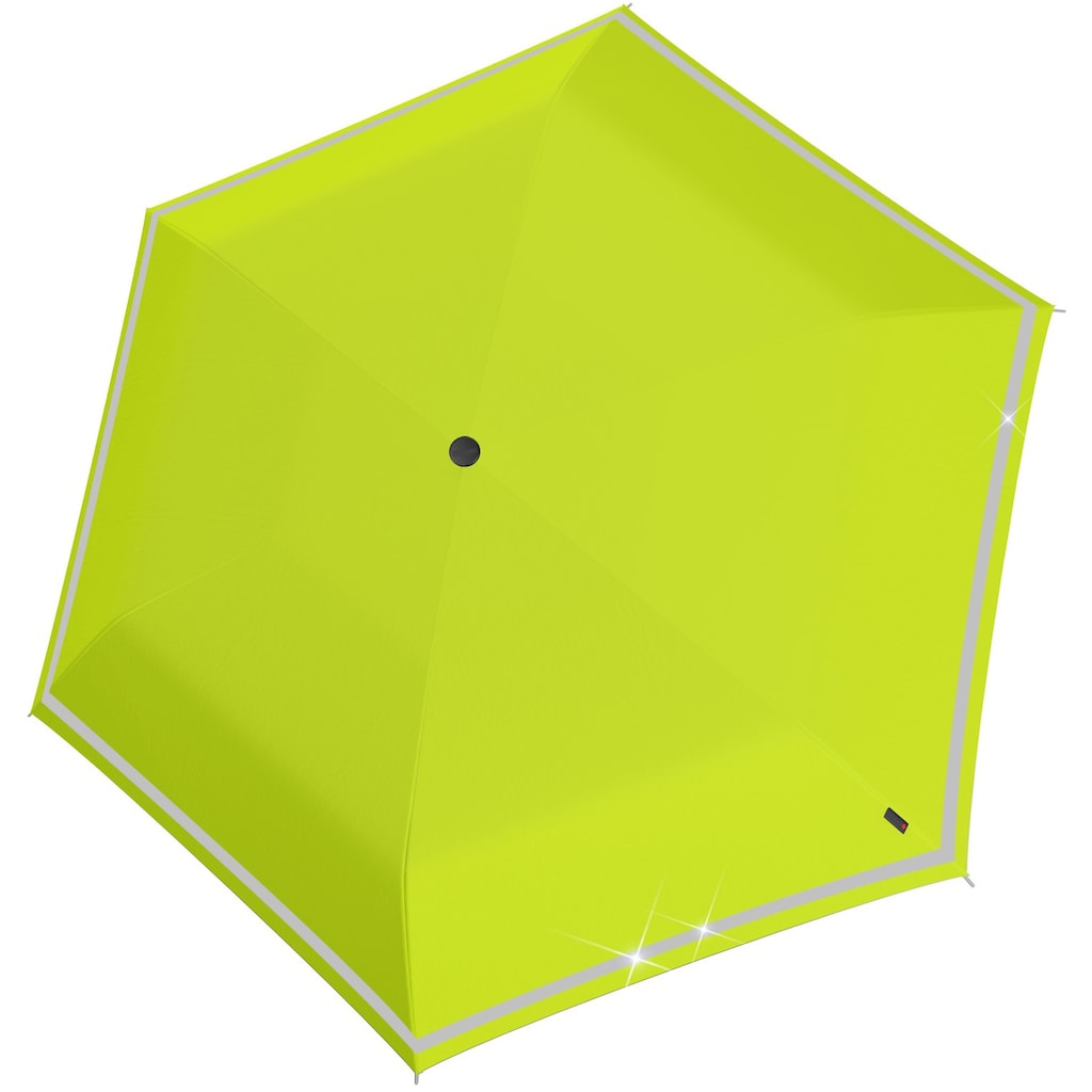 Knirps® Taschenregenschirm »Rookie manual, lime reflective«