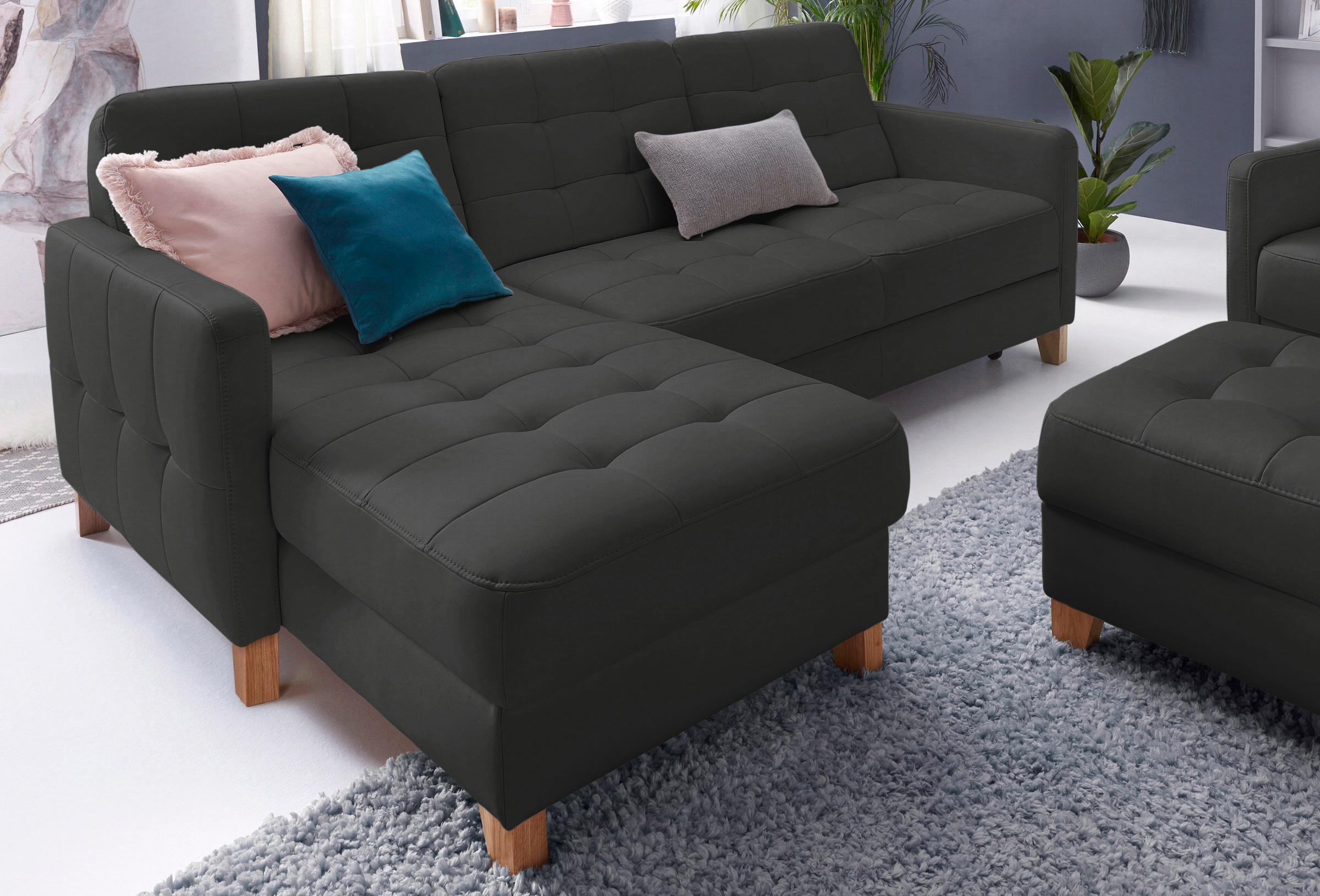 exxpo - sofa fashion Ecksofa »Elio, L-Form«, wahlweise mit Bettfunktion