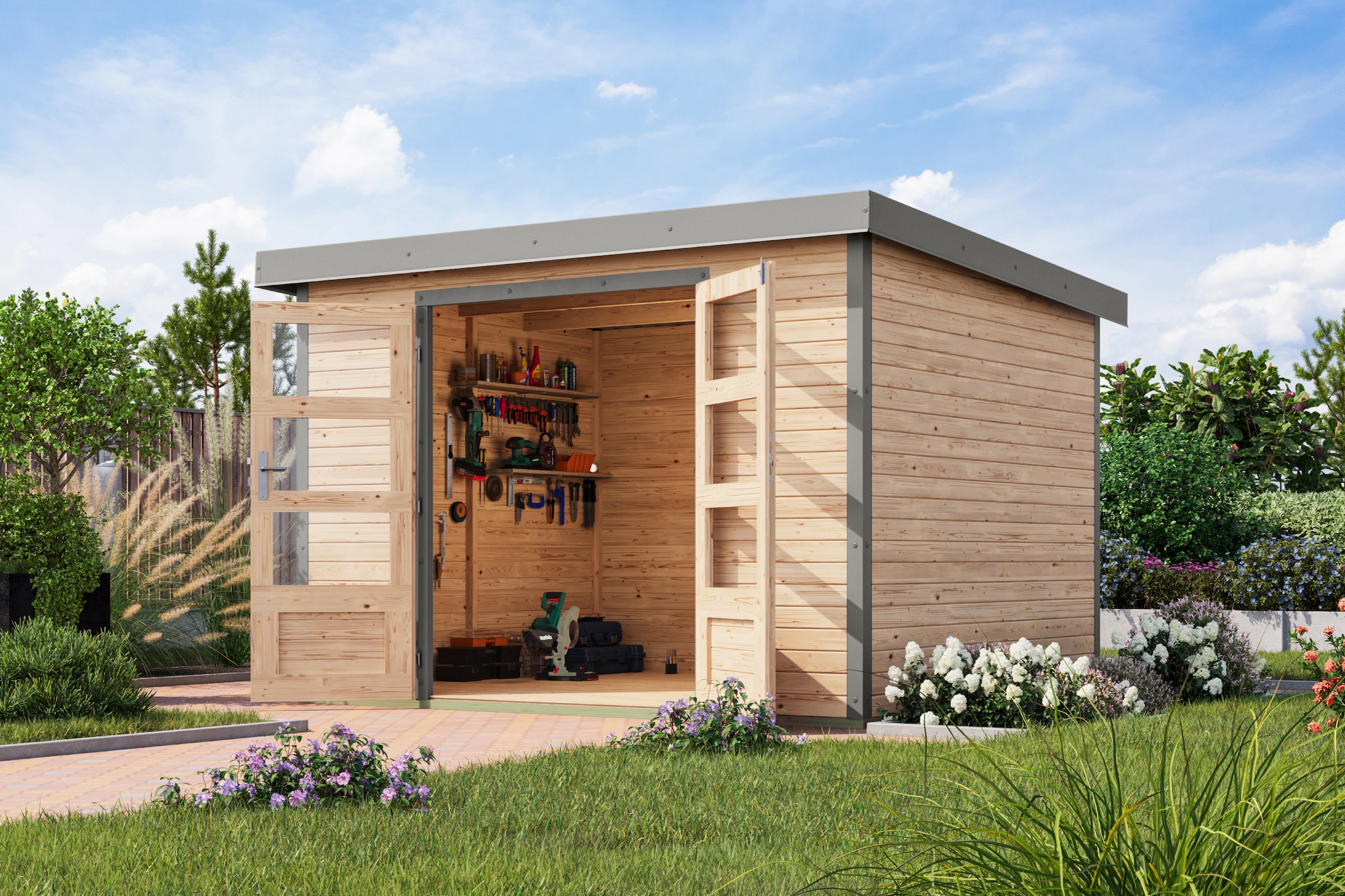 Karibu Gartenhaus »Jupiterino 5, in verschiedenen Farben«