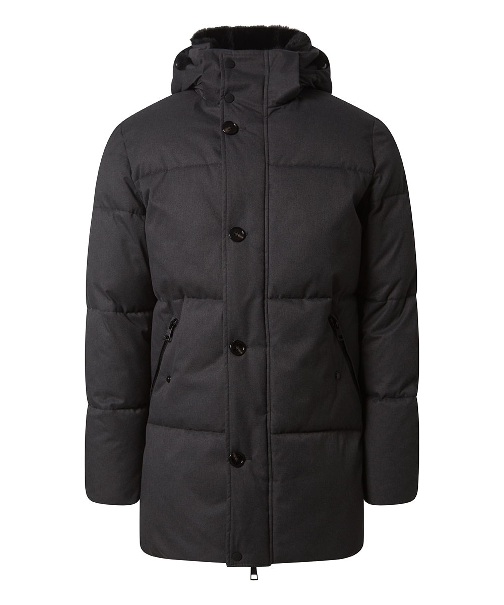 Pierre Cardin Winterjacke mit Kapuze mit abnehmbarer Kapuze, wasserabweisend, Regular Fit