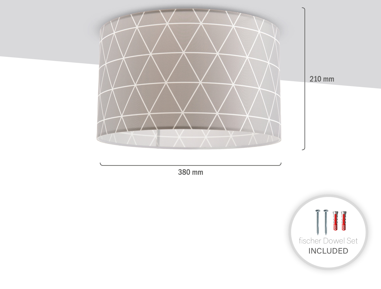 Paco Home Deckenleuchte »Stella 401«, 1 flammig, Leuchtmittel E27 | ohne Leuchtmittel, Deckenlampe Wohnzimmer Schlafzimmer Hängelampe Skandi Rauten E27