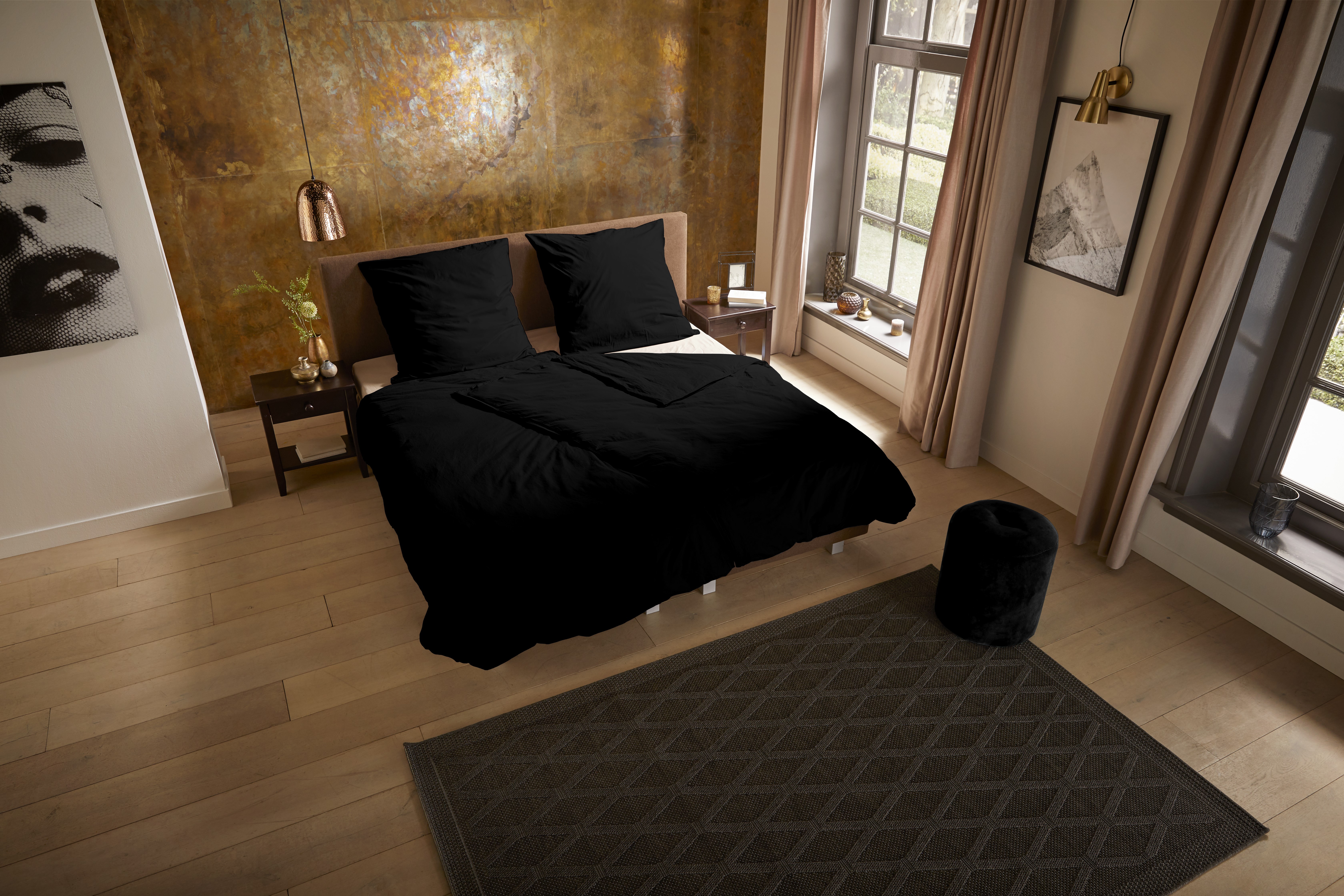 Pure Luxury Collection Bettwäsche »Pure Uni« 2 Stk. Tlg. Mikrofaser, Pflegeleicht, Weich, Uni, Unifarben, Reißverschluss