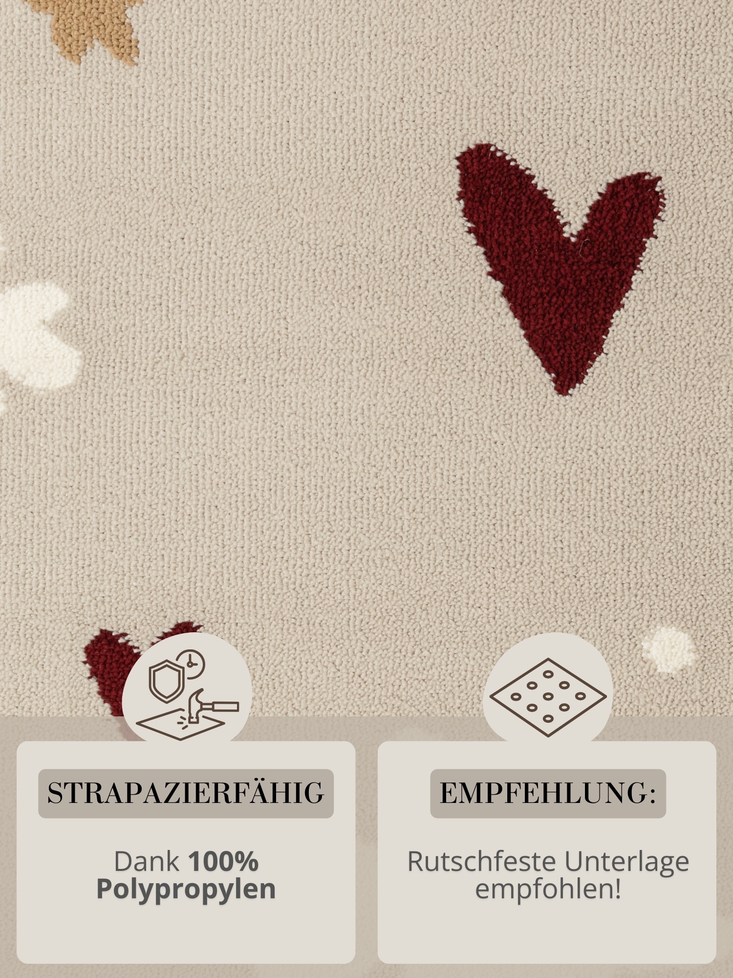 HANSE Home Kinderteppich »Amori« rechteckig 10 mm Höhe Pflegeleicht, Weich, Kinderzimmer, Spielteppich, Spielunterlage