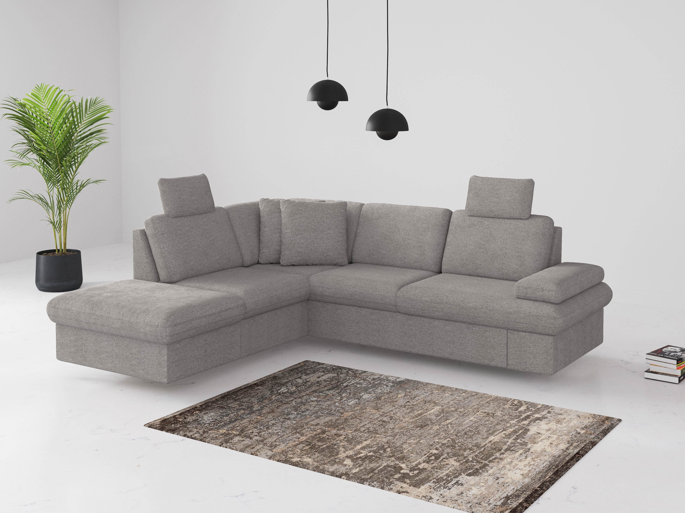 sit&more Ecksofa »Moreno L-Form, B: 238 cm« mit Armteilverstellung, optiona günstig online kaufen
