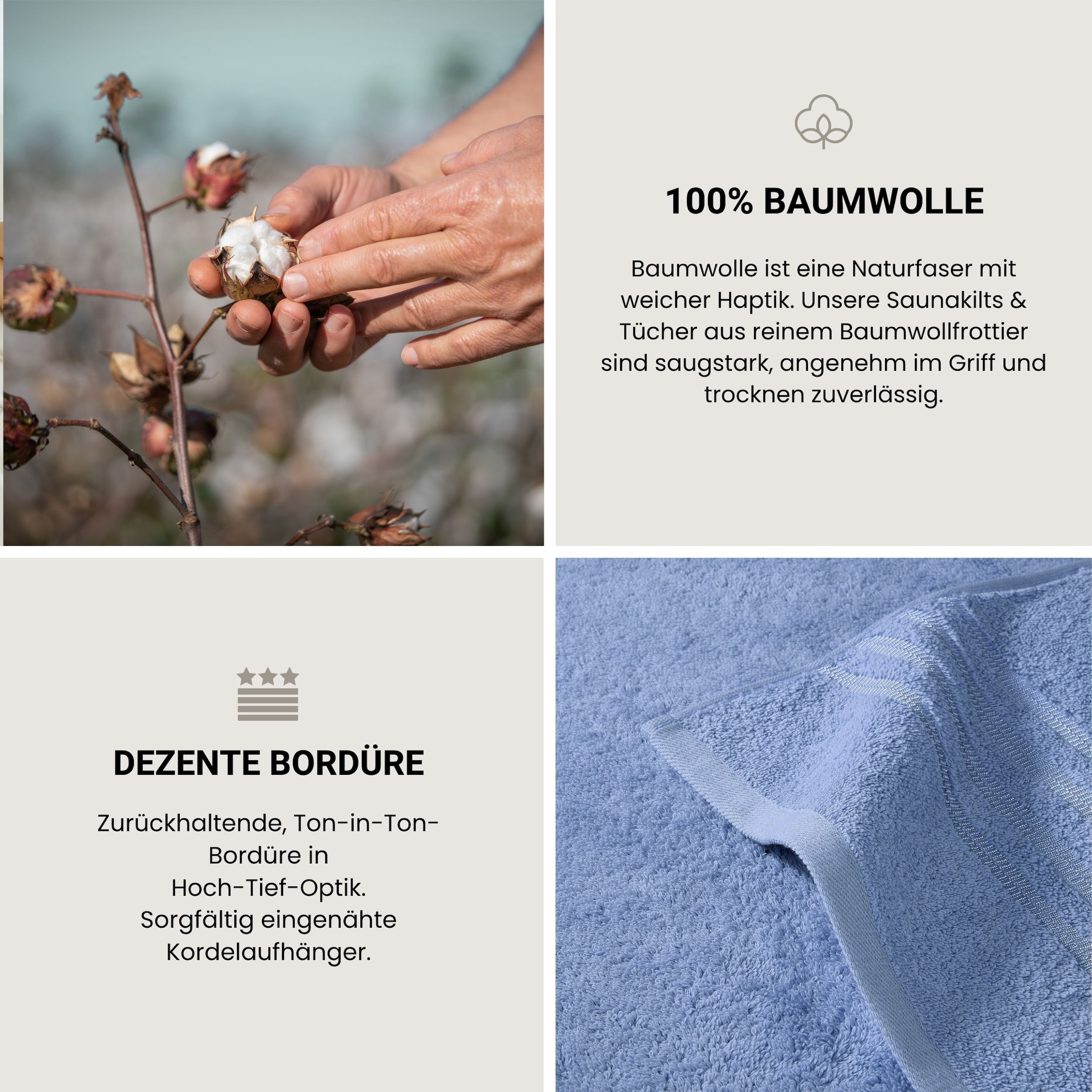 Schiesser Handtücher »Milano aus 100% Baumwolle mit eleganter Bordüre in Hoch-Tief-Optik« OEKO-TEX® MADE IN GREEN